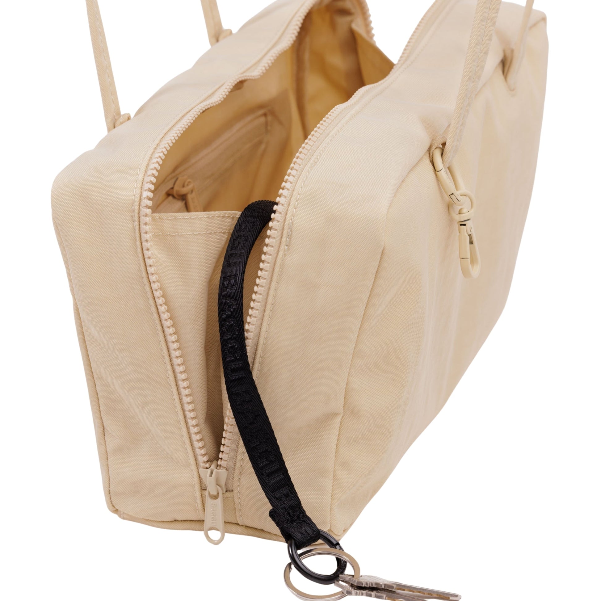Baggu Nylon Bowler Bag in Custard