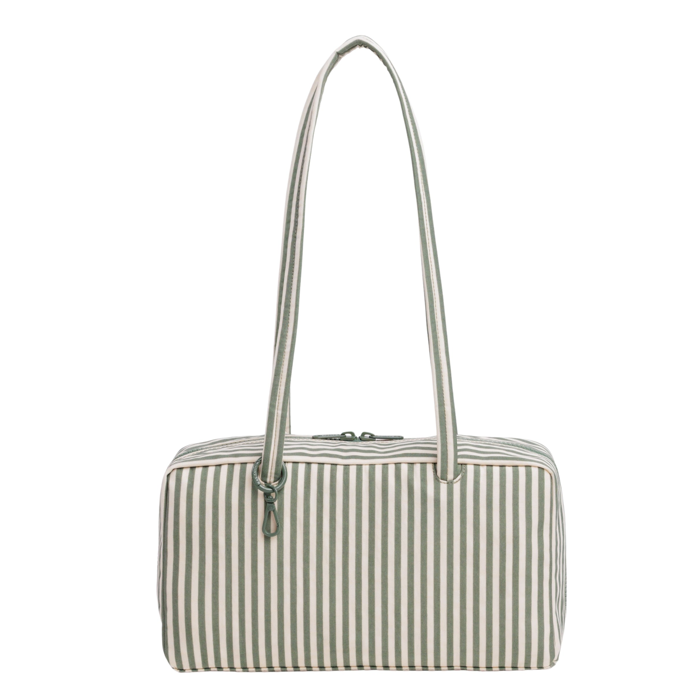 Baggu Nylon Bowler Bag in Sage Stripe