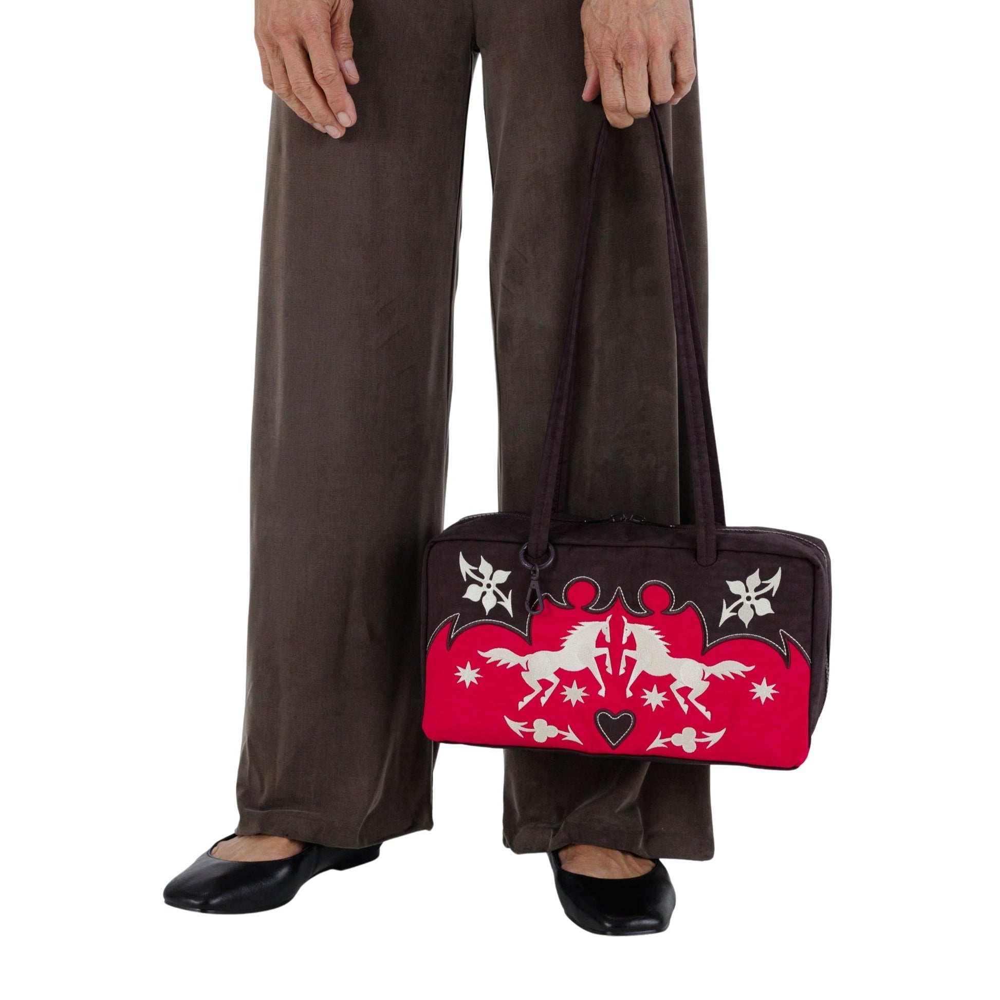 Baggu Nylon Bowler Bag in Western Applique