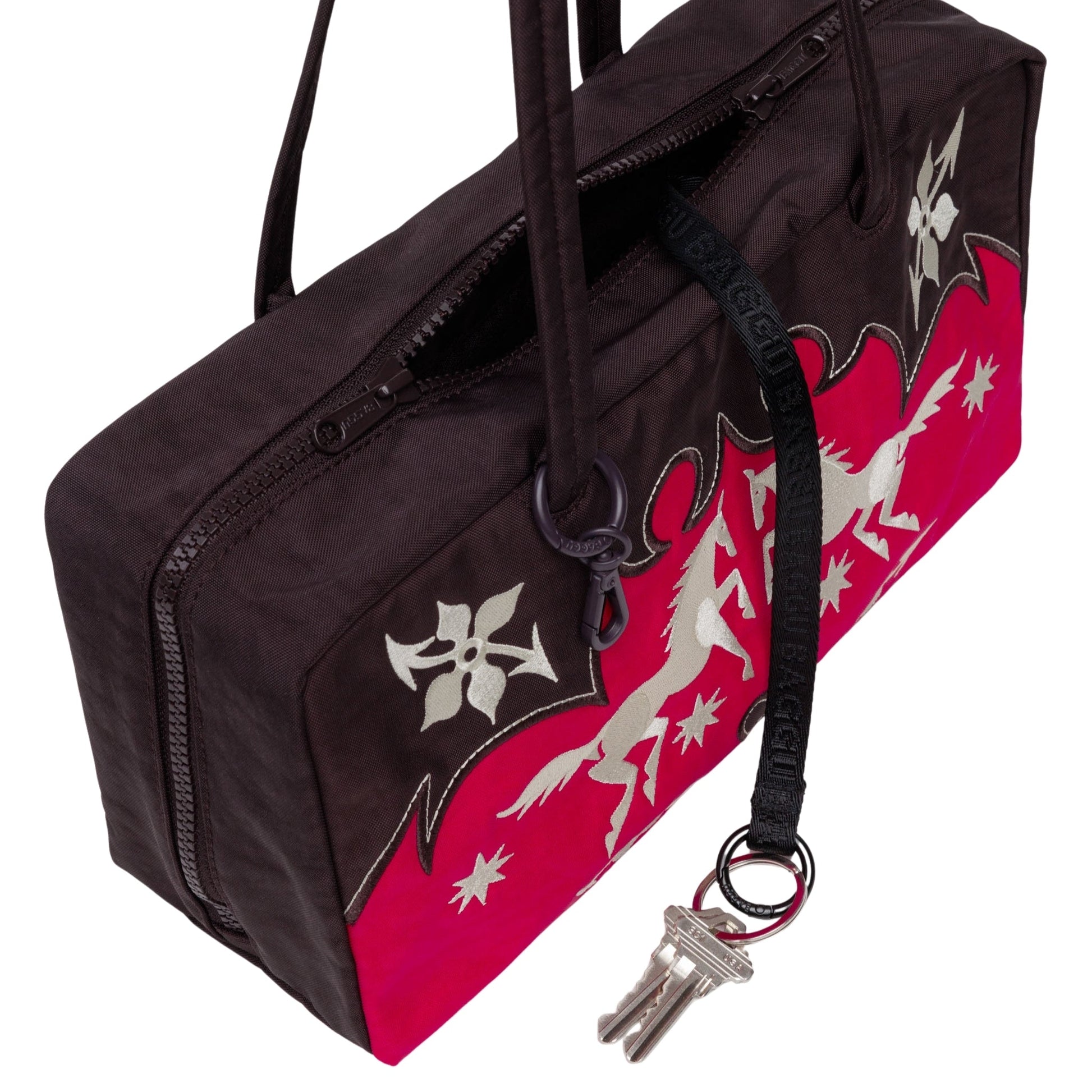 Baggu Nylon Bowler Bag in Western Applique