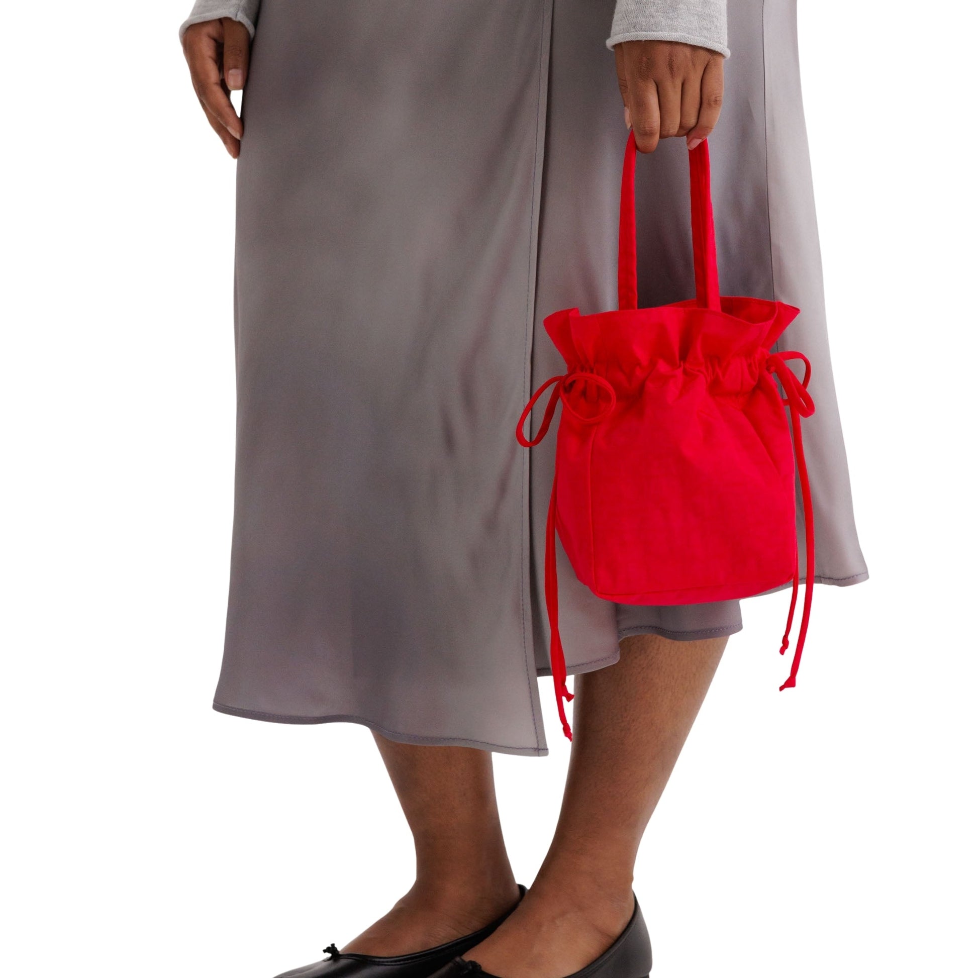 Baggu Nylon Drawstring Bag in Candy Apple