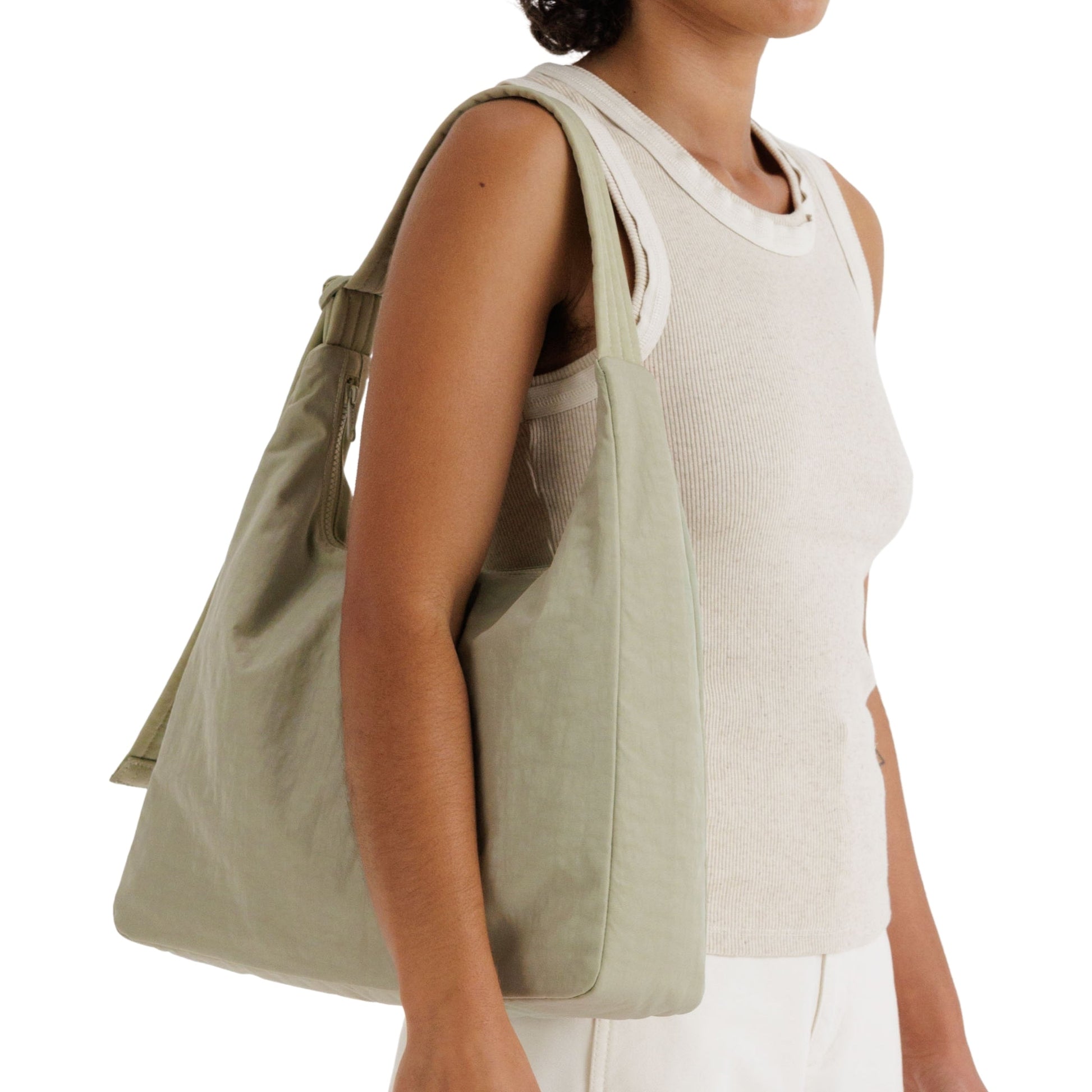 Baggu Nylon Shoulder Bag in Celadon