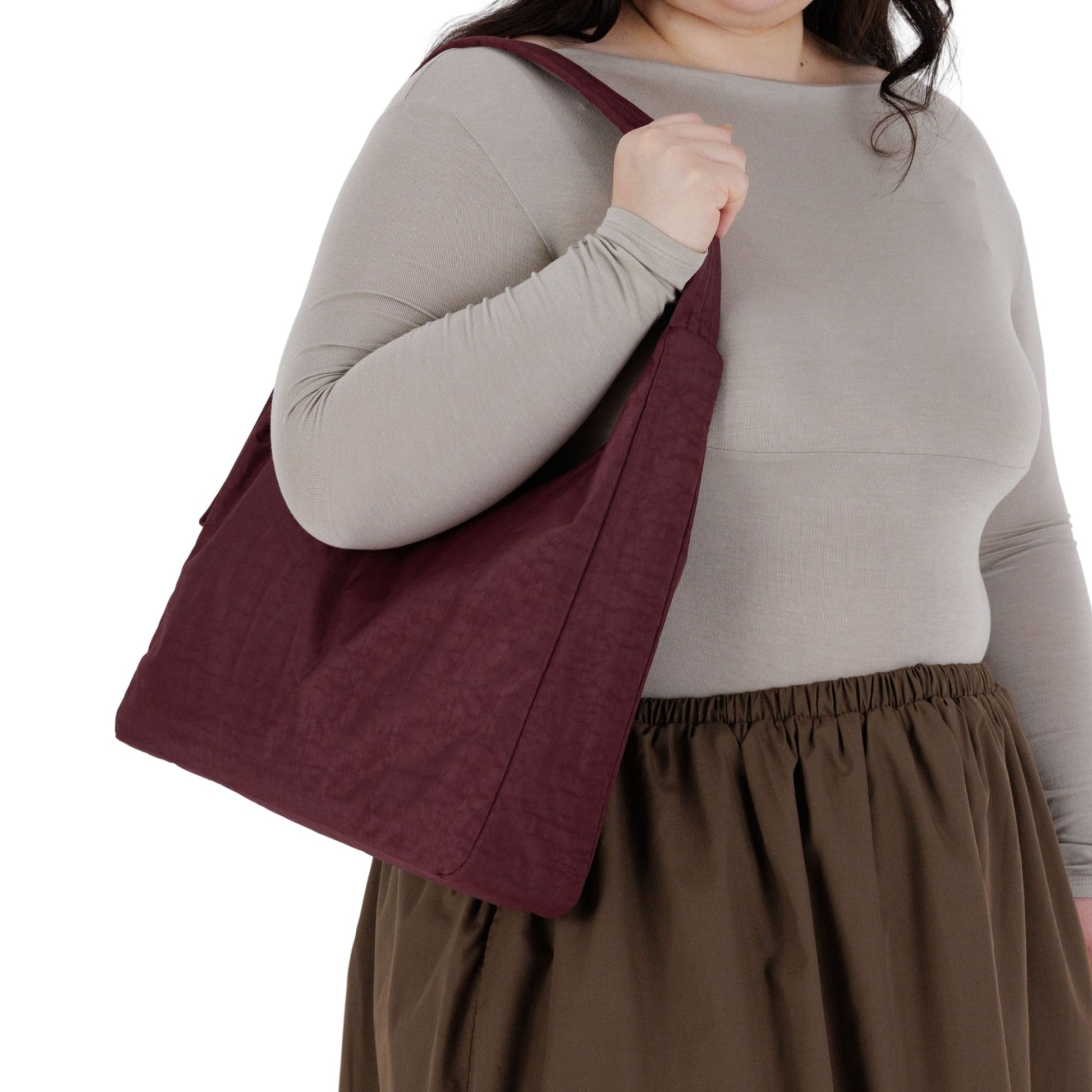 Baggu Nylon Shoulder Bag in Mahogany