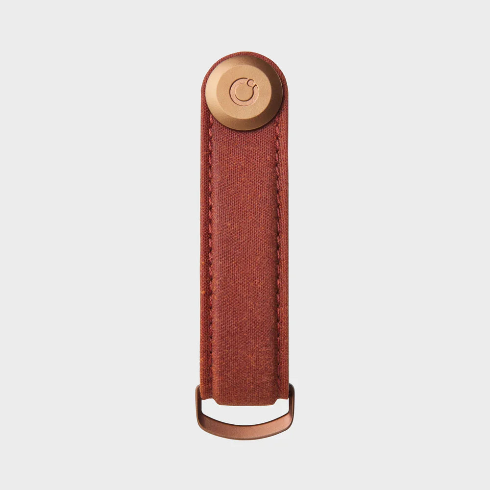 Orbitkey Key Organiser Waxed Canvas in Brick Red