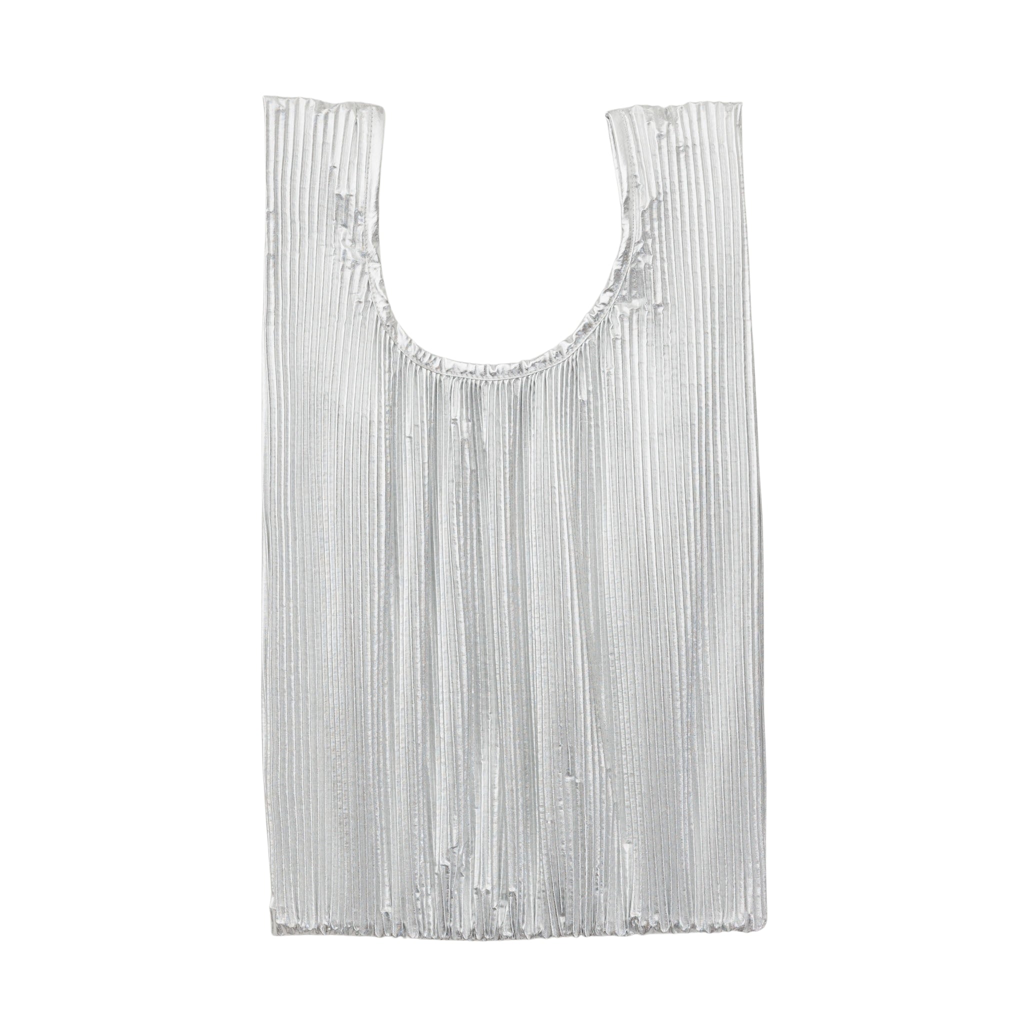 Baggu Pleated Baggu in Chrome Metallic