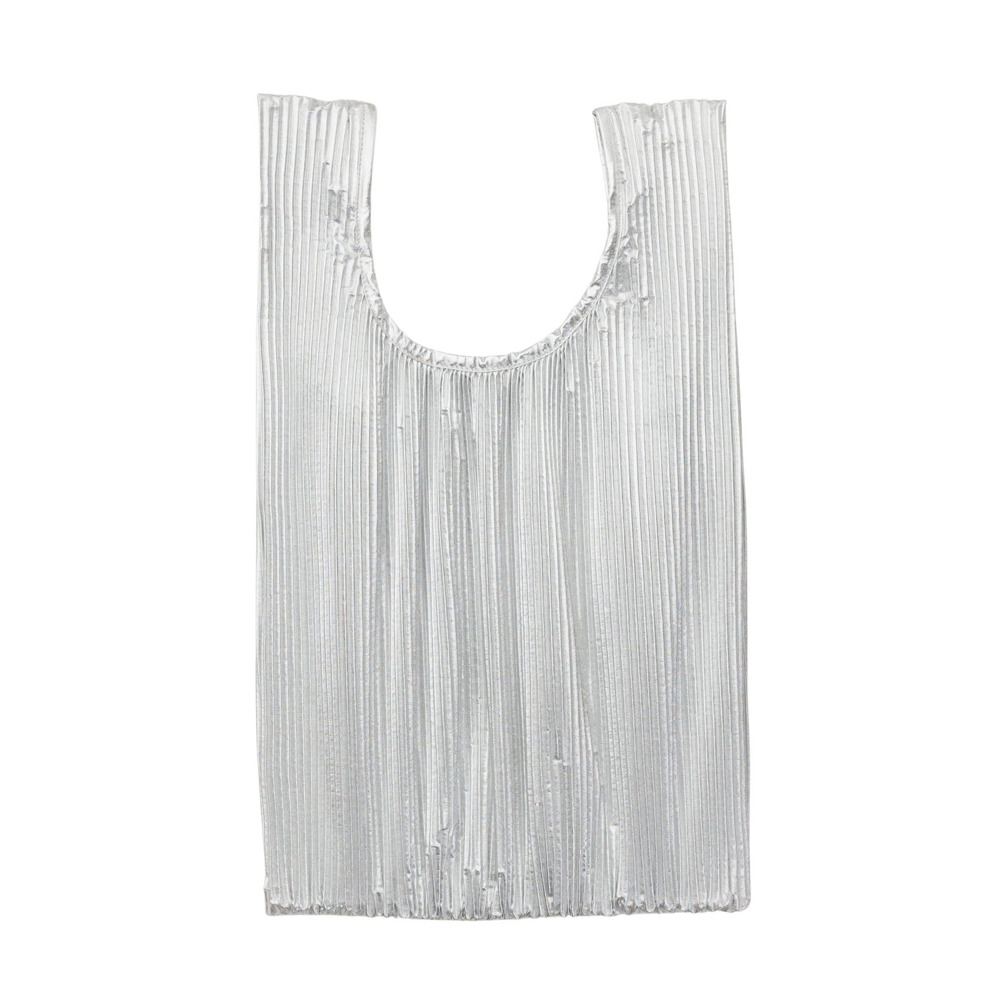 Baggu Pleated Baggu in Chrome Metallic