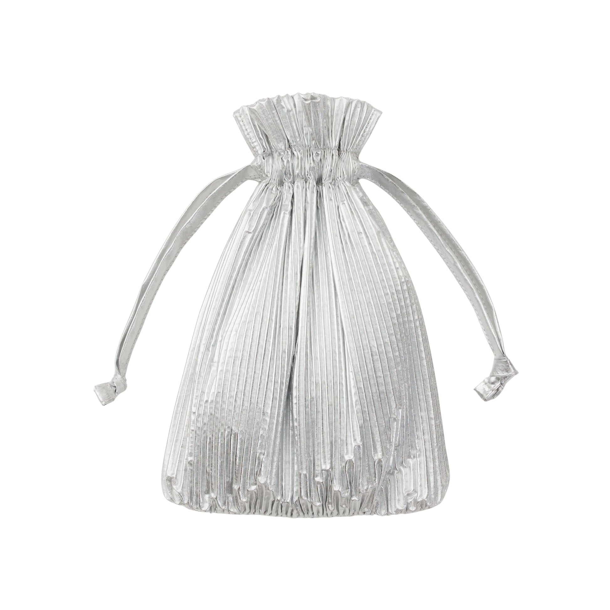 Baggu Pleated Baggu in Chrome Metallic