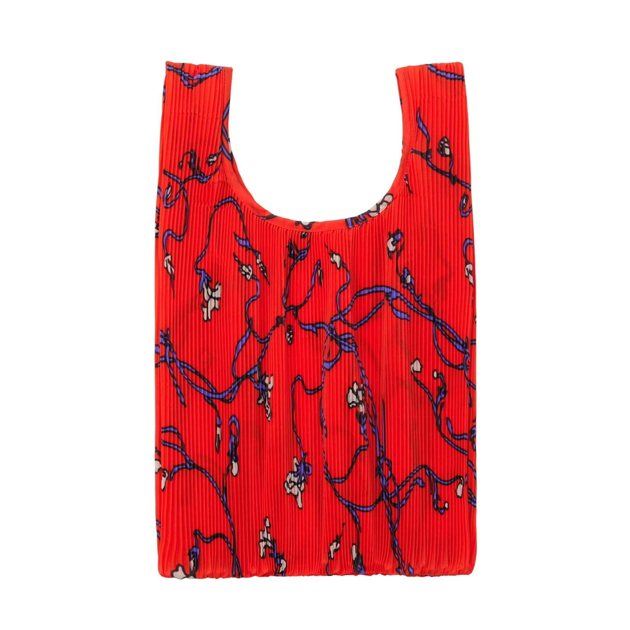 Baggu Pleated Baggu in Red Snapdragon