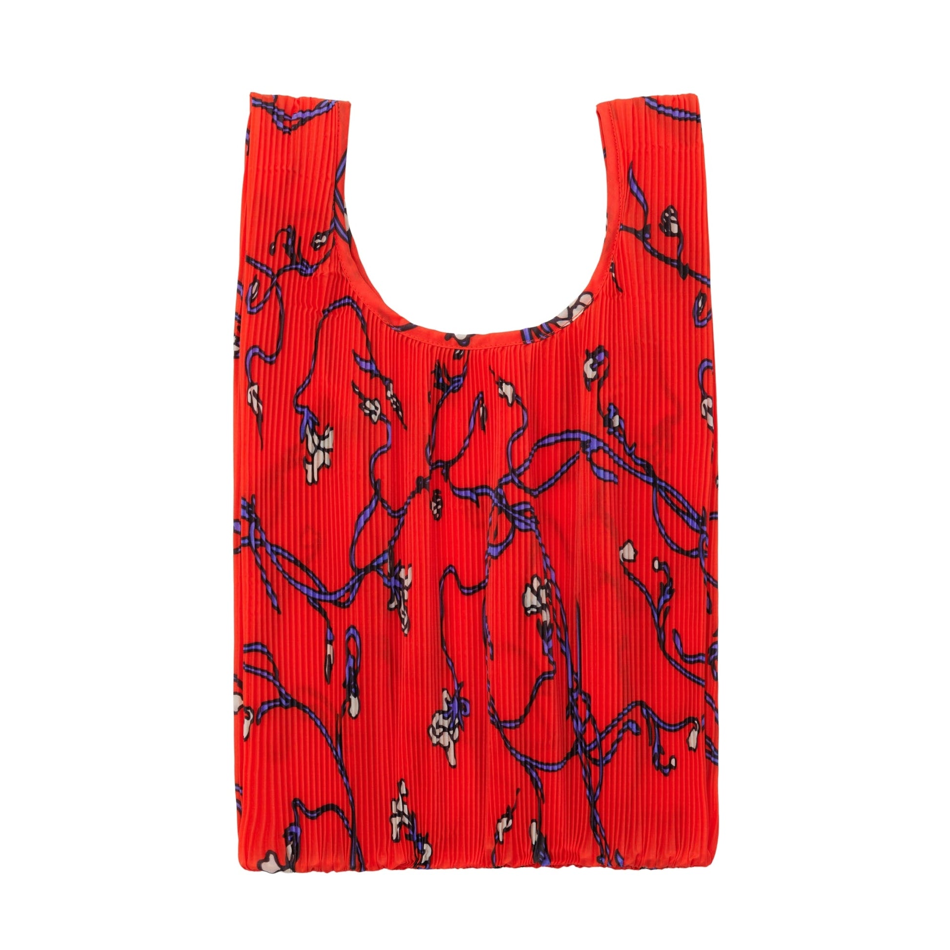 Baggu Pleated Baggu in Red Snapdragon