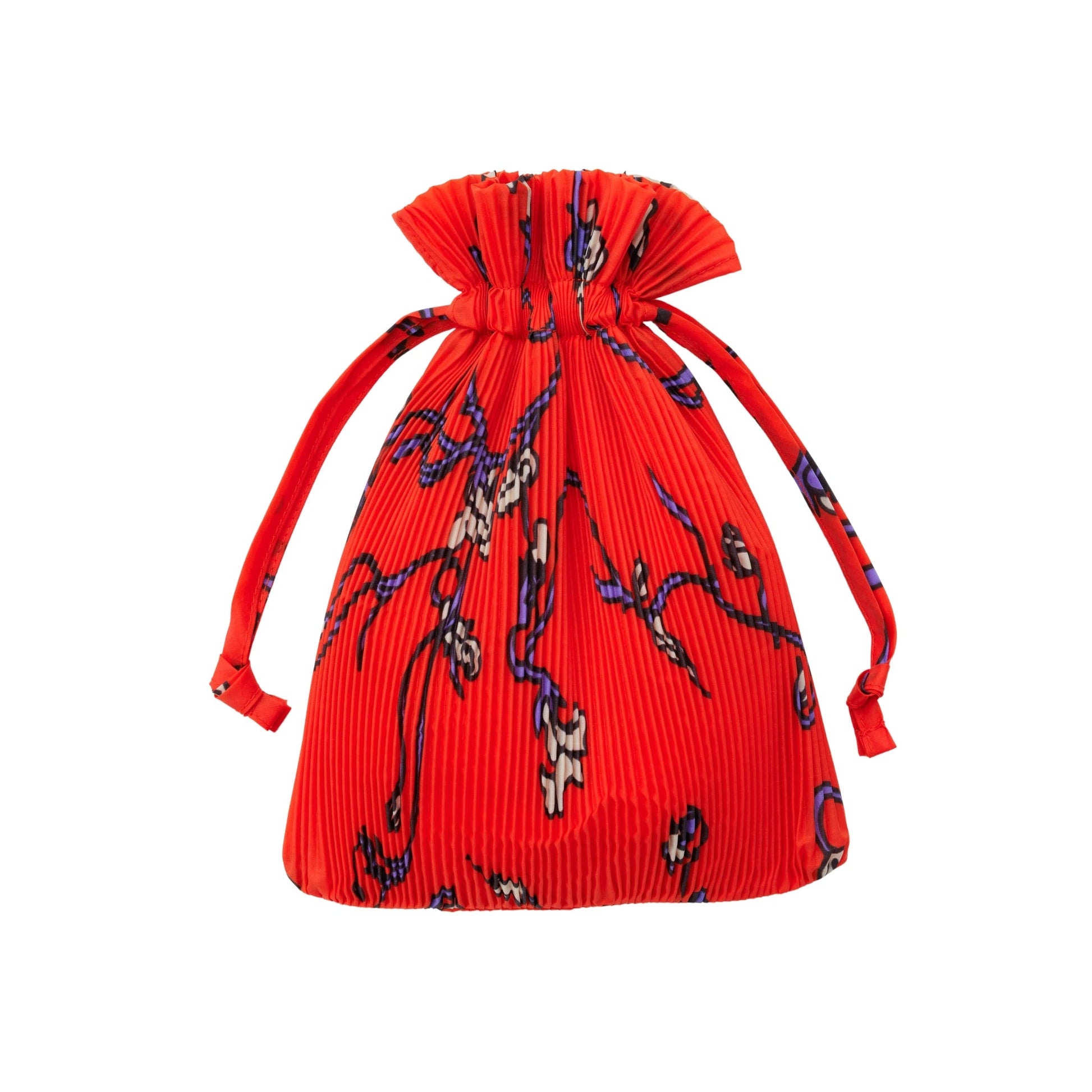 Baggu Pleated Baggu in Red Snapdragon