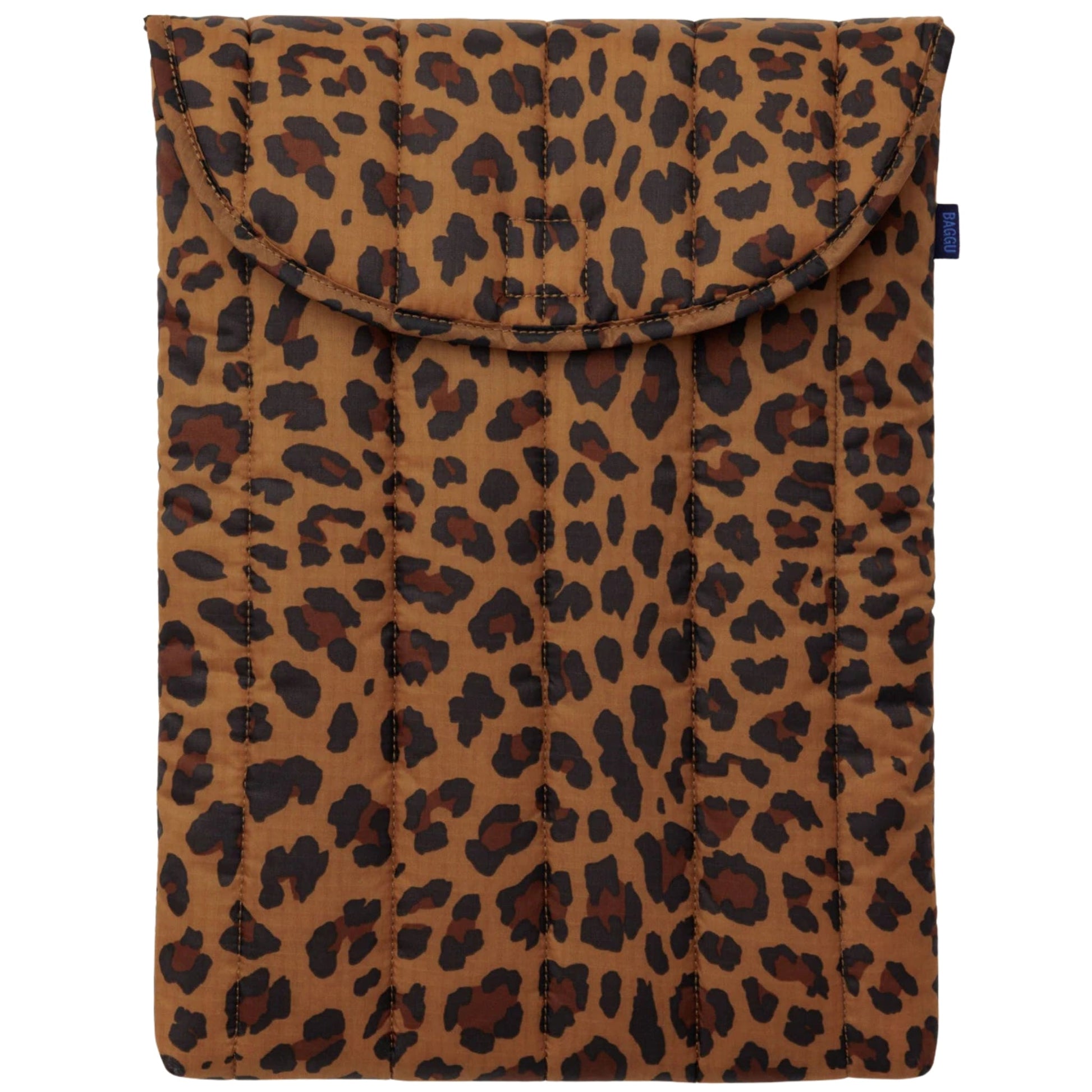 Baggu Puffy Laptop Sleeve 16" in Leopard