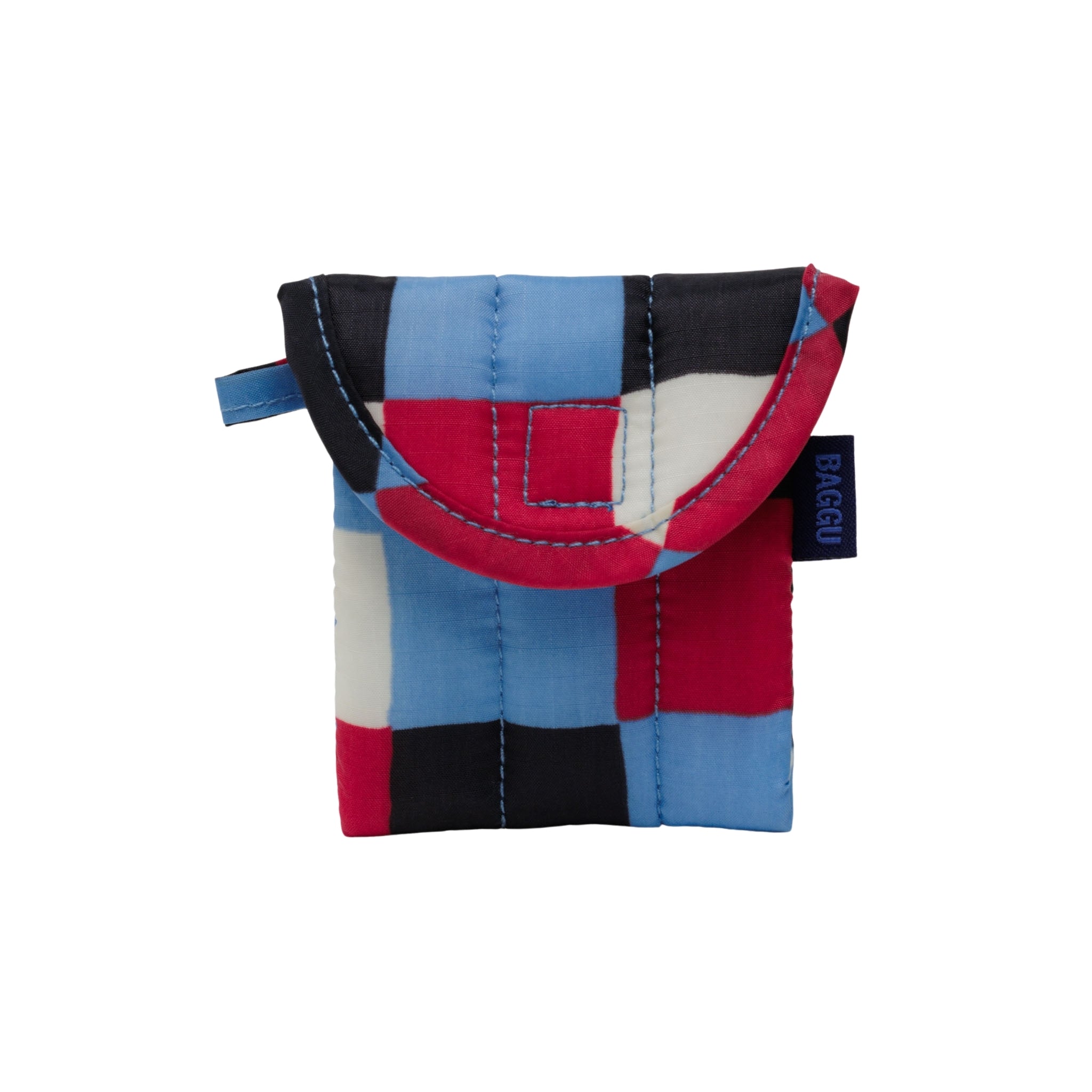 Baggu Puffy Earbuds Case in Painted Check