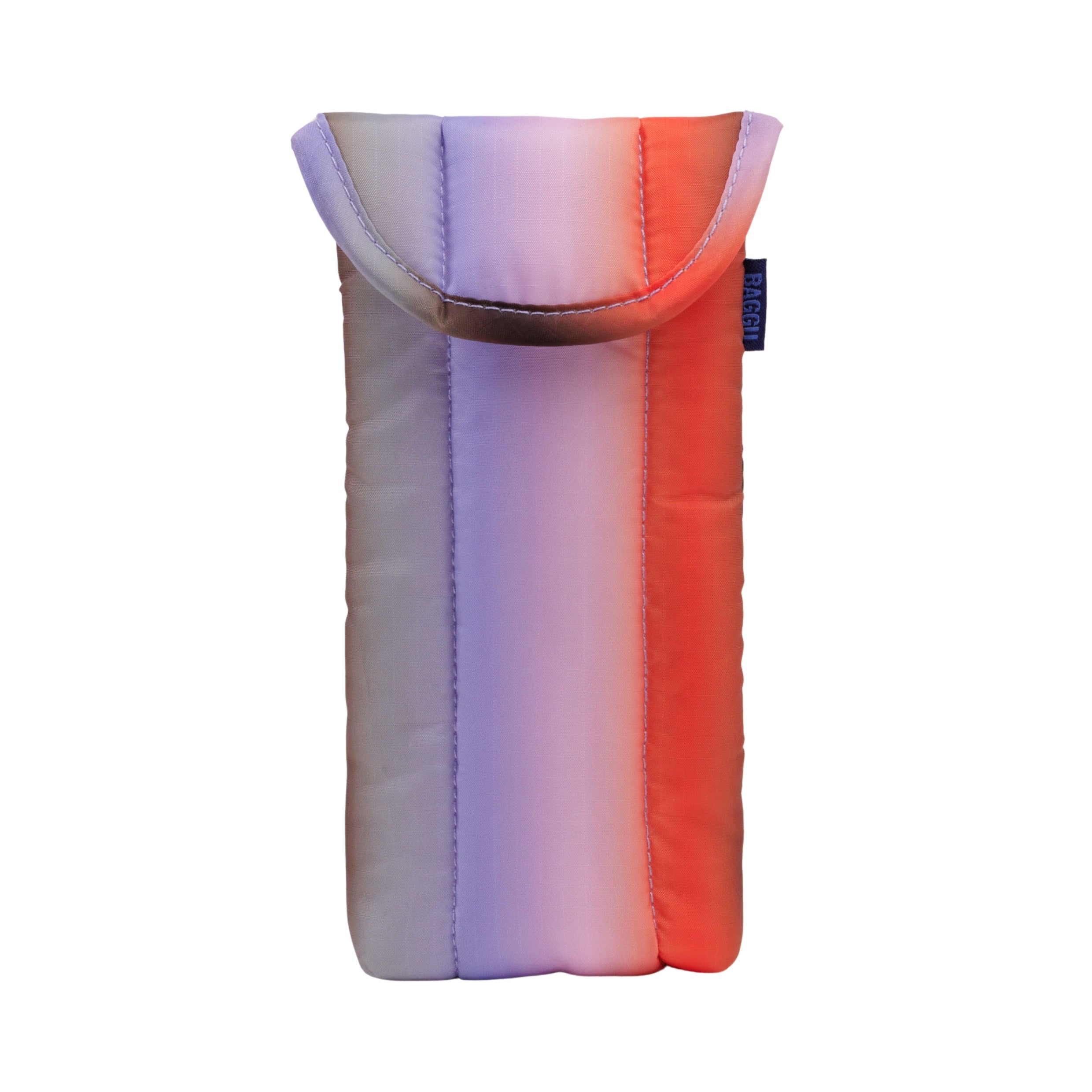 Baggu Puffy Glasses Sleeve in Gradient Stripe Poppy & Lilac