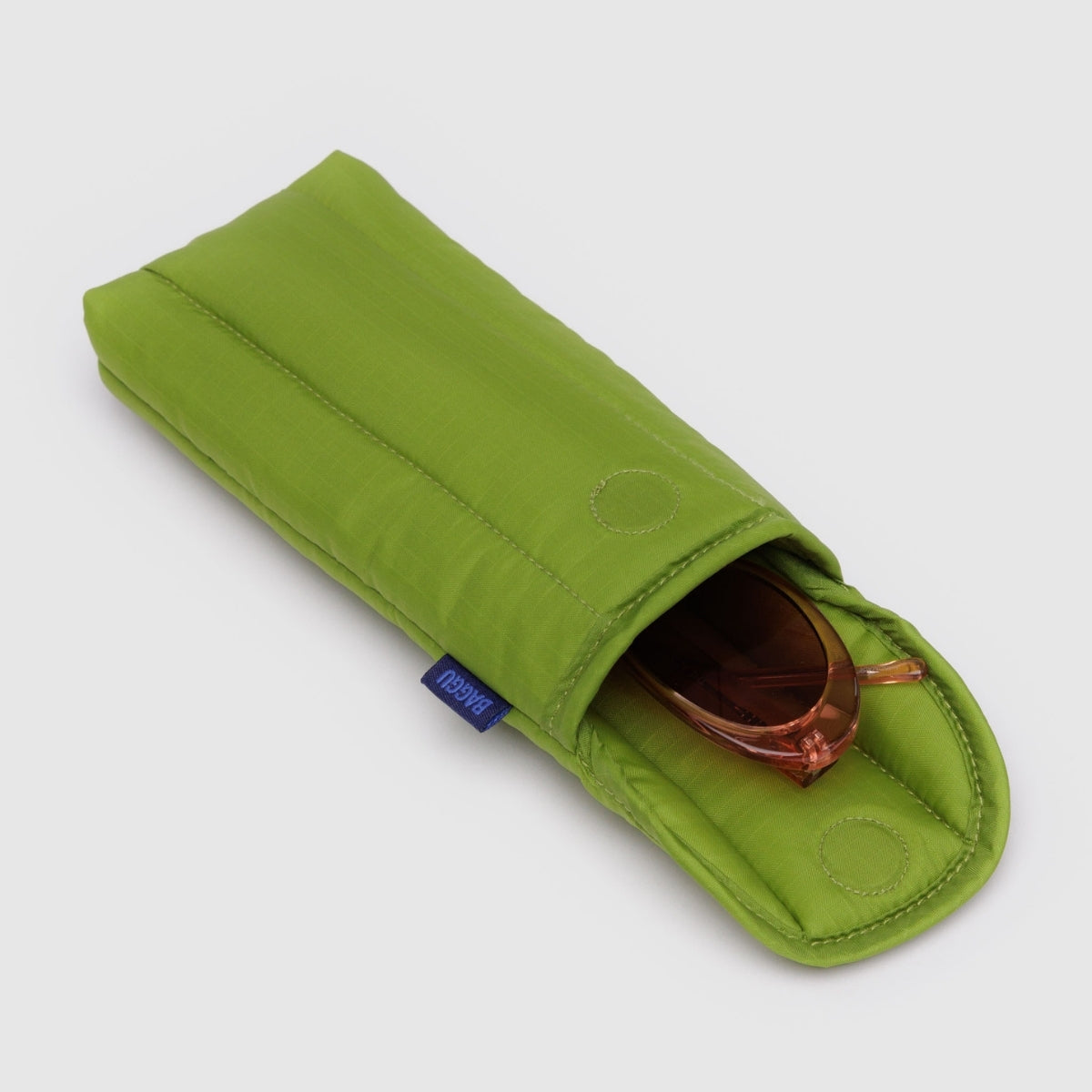 Baggu Puffy Glasses Sleeve in Green Juice