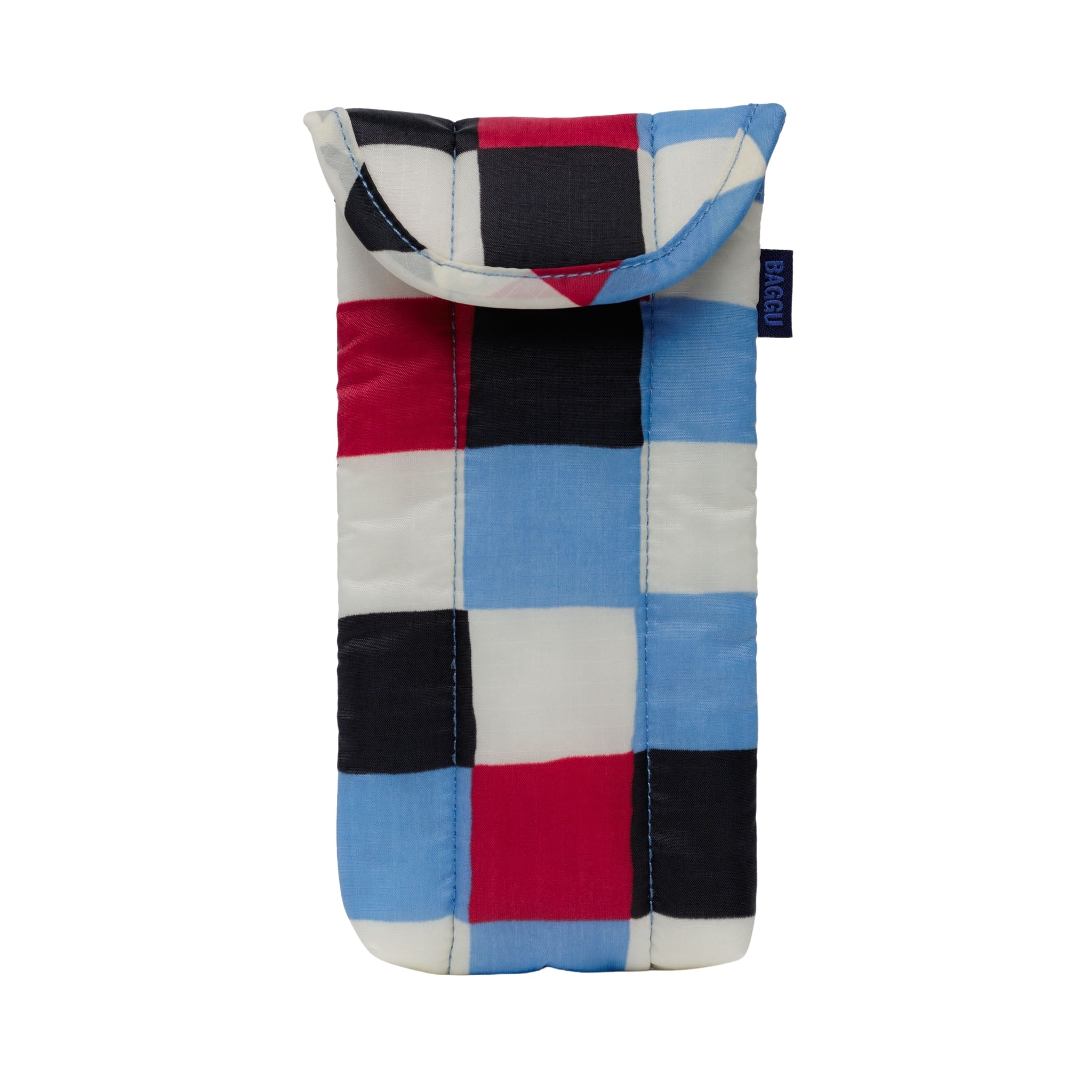 Baggu Puffy Glasses Sleeve in Painted Check
