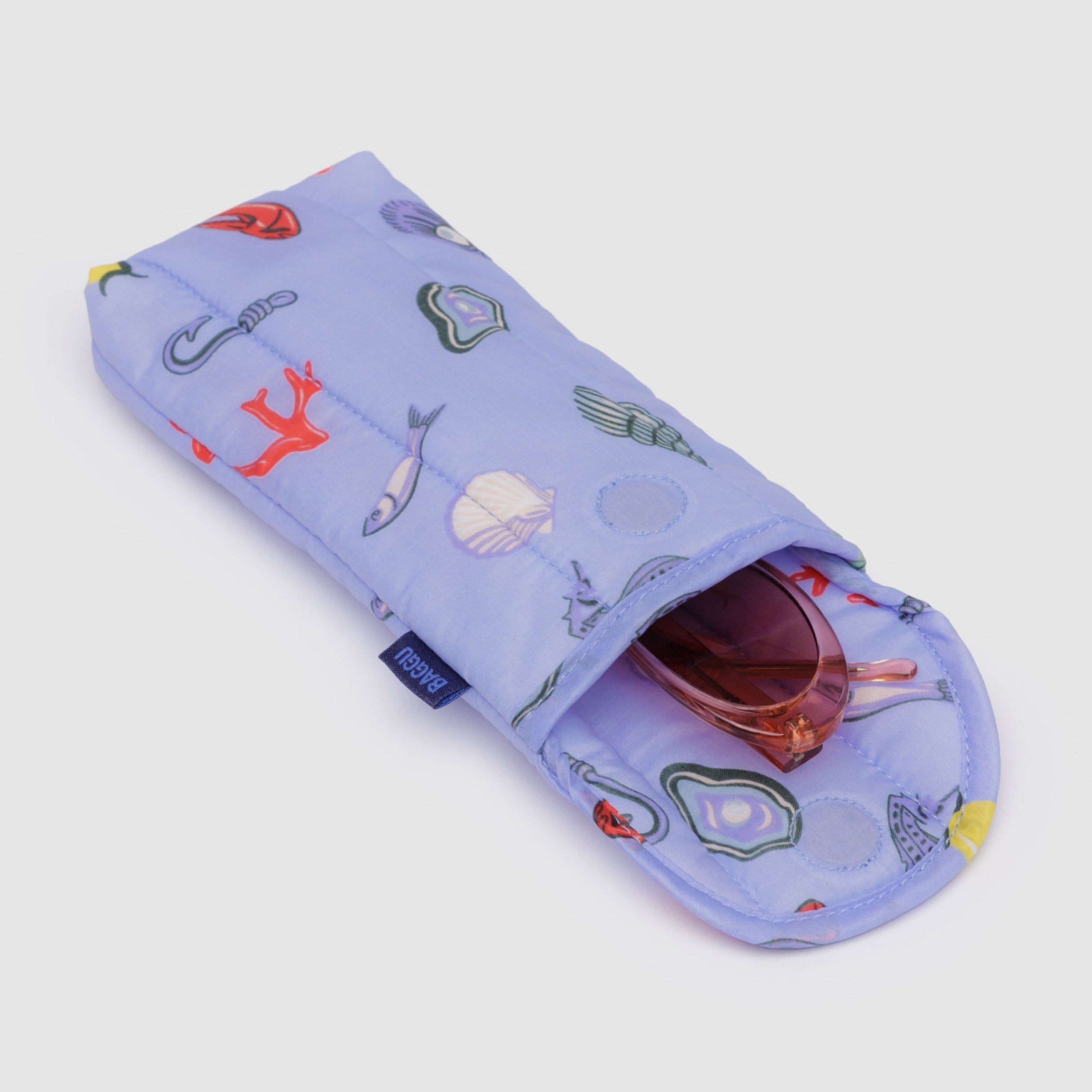 Baggu Puffy Glasses Sleeve in Sea Charms