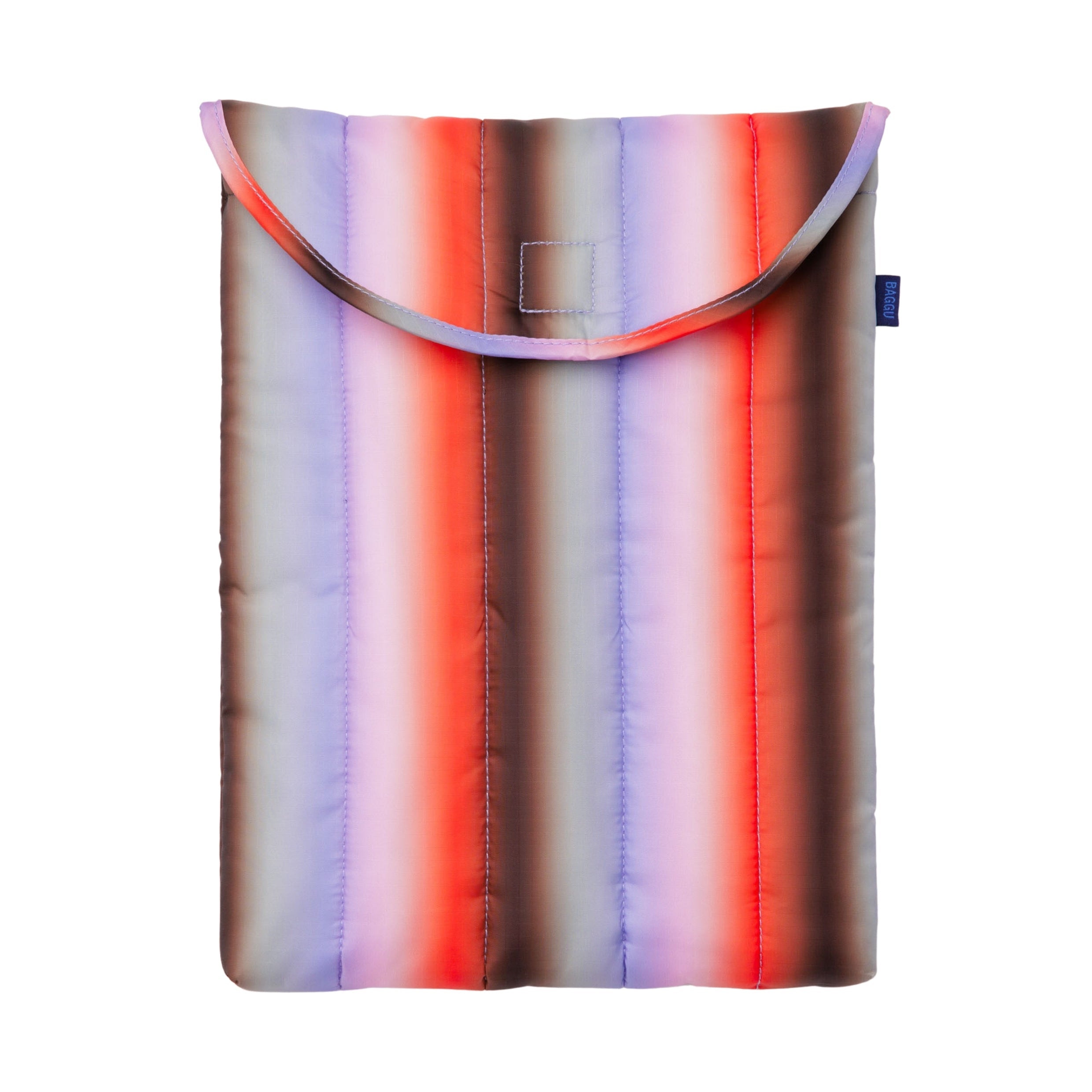 Baggu Puffy Laptop Sleeve 13"/14" in Gradient Stripe Poppy & Lilac
