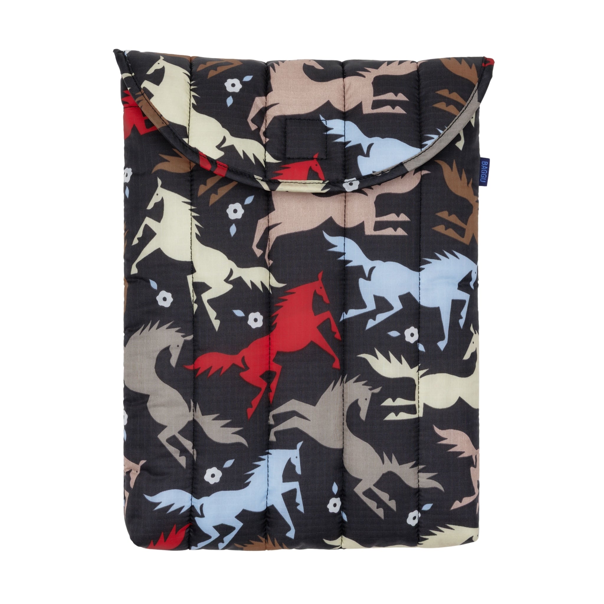 Baggu Puffy Laptop Sleeve 13"/14" in Horse Cut Outs