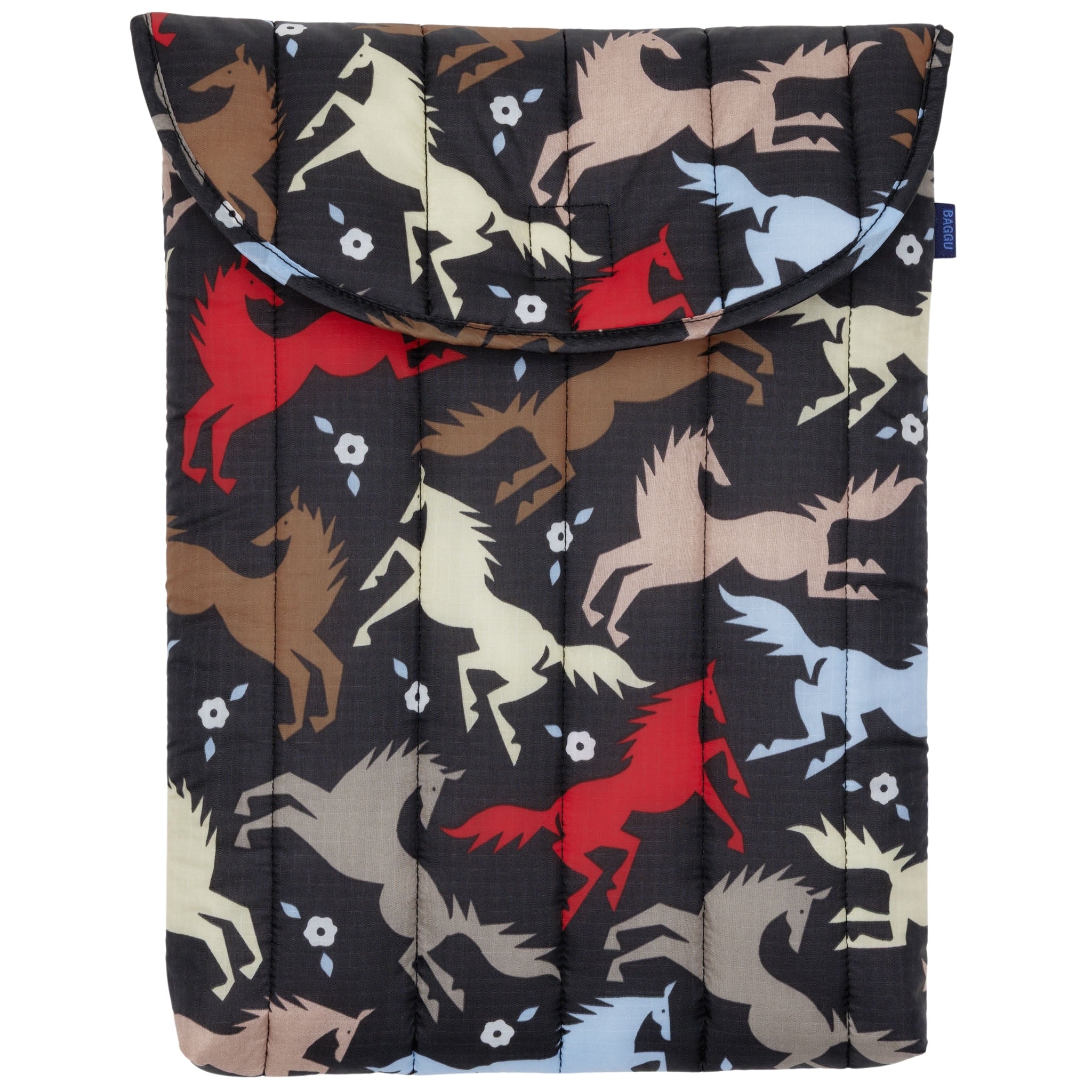Baggu Puffy Laptop Sleeve 16" in Horse Cut Outs