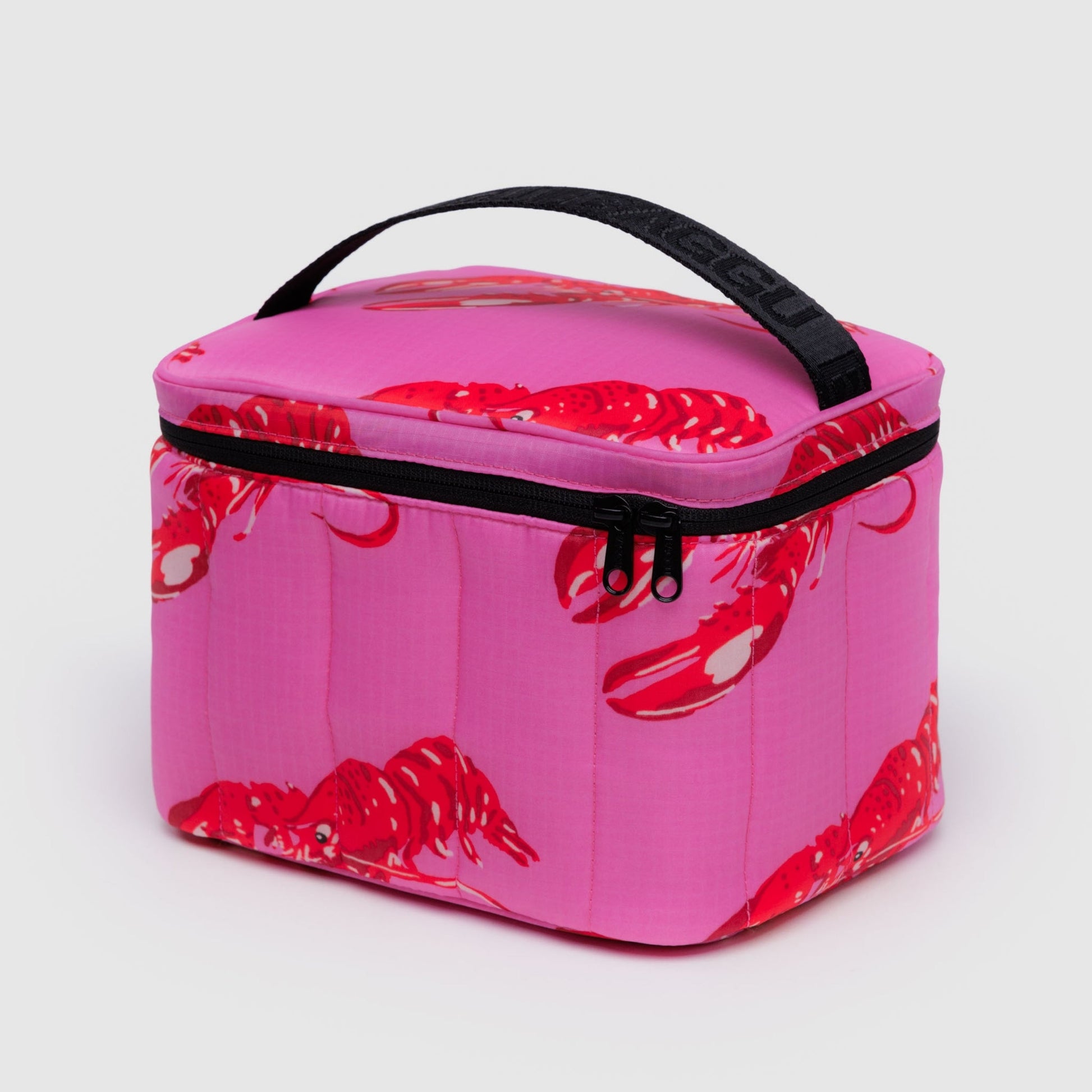 Baggu Puffy Lunch Bag in Pink Lobster