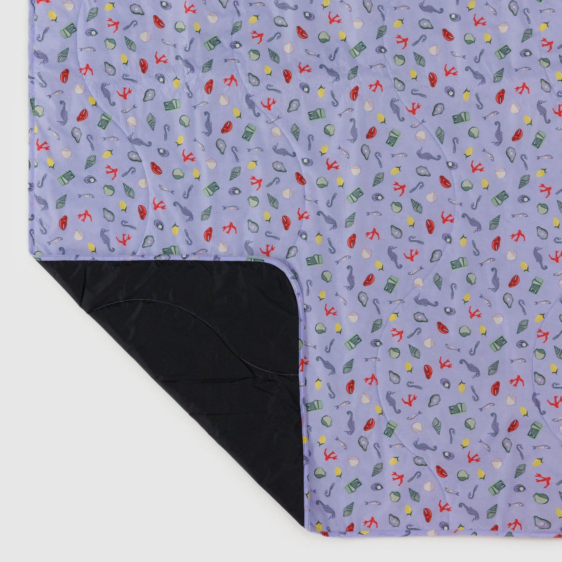 Baggu Puffy Picnic Blanket in Sea Charms