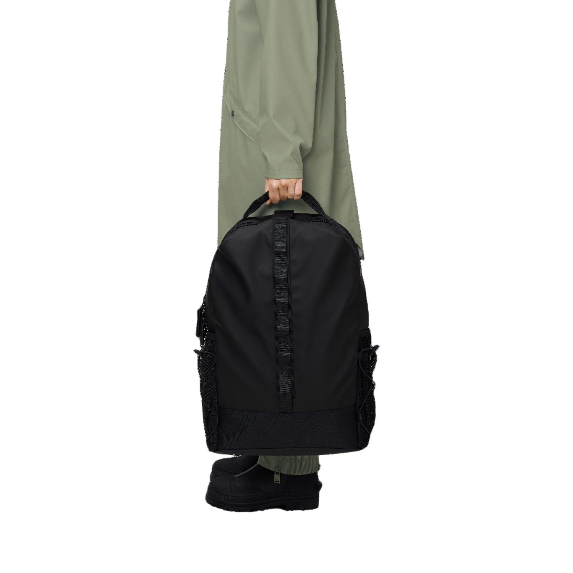 Rains Trail Clip Front Backpack in Black