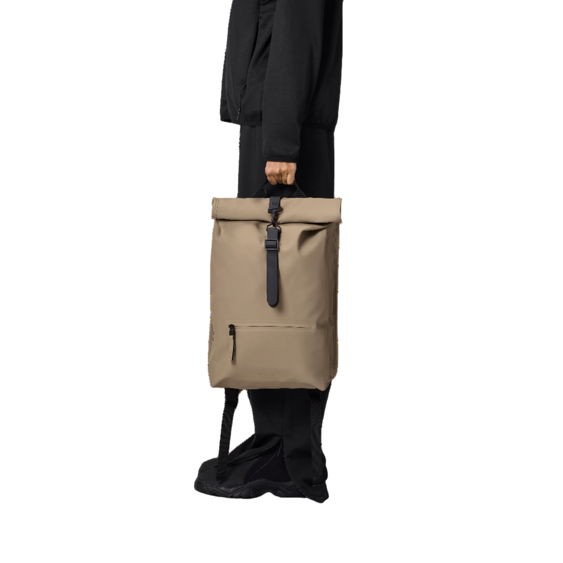 Rains Rolltop Rucksack in Beige