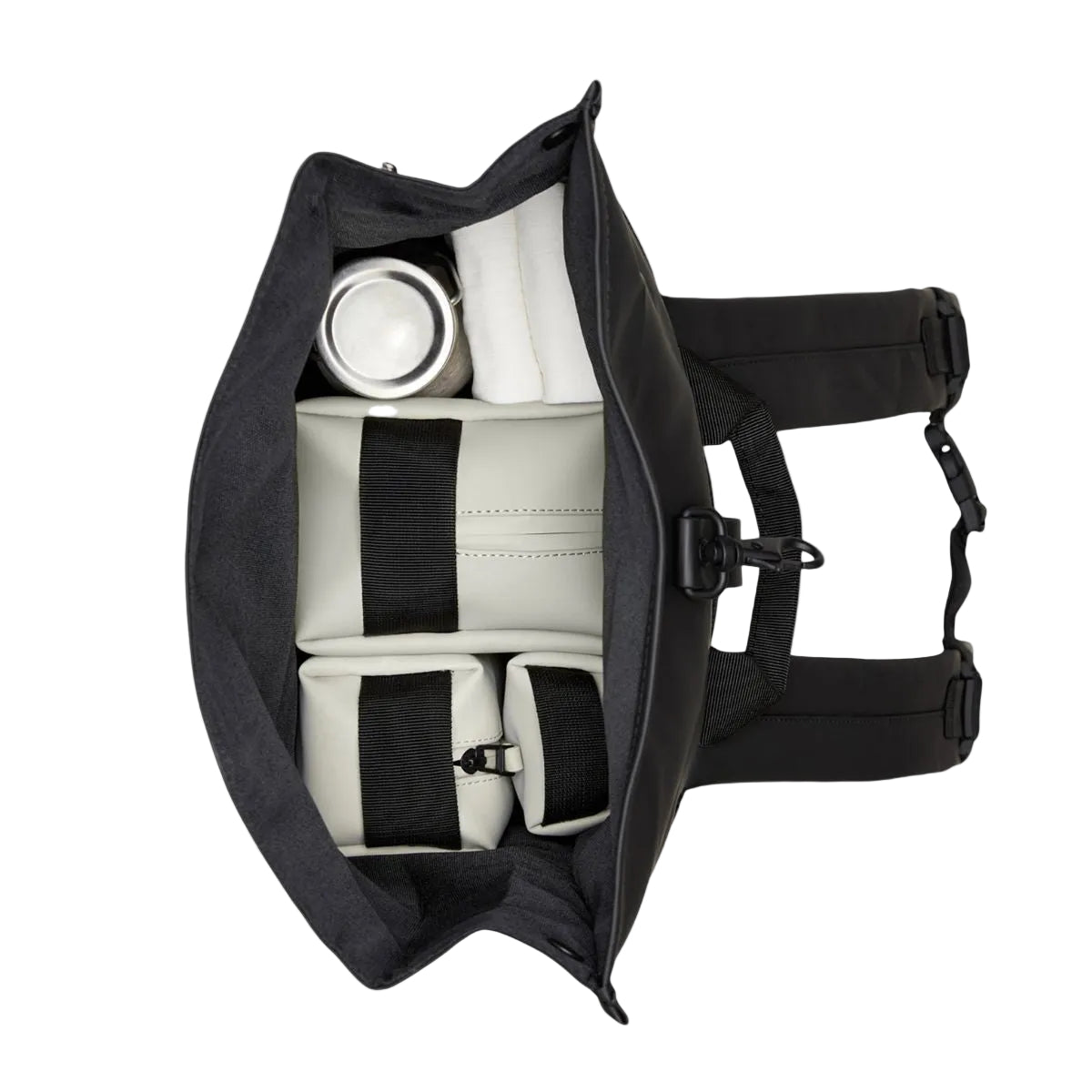 Rains Rolltop Rucksack in Dark Grey