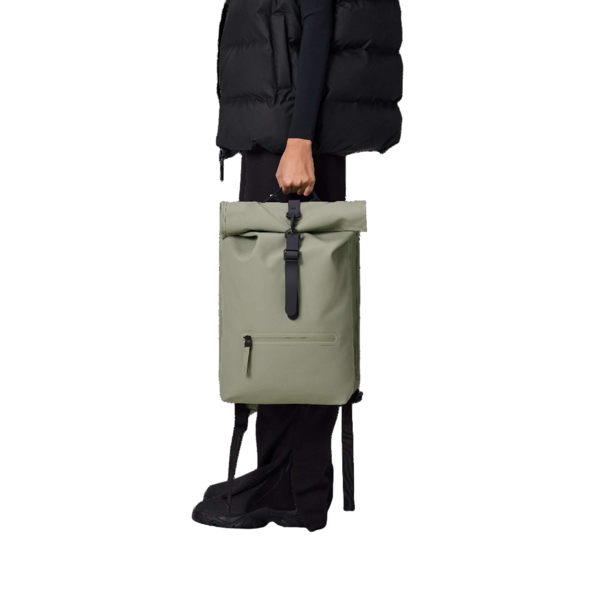 Rains Rolltop Rucksack in Drift