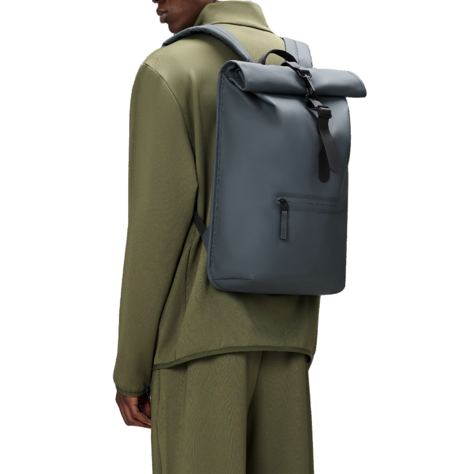 Rains Rolltop Rucksack in Lagoon