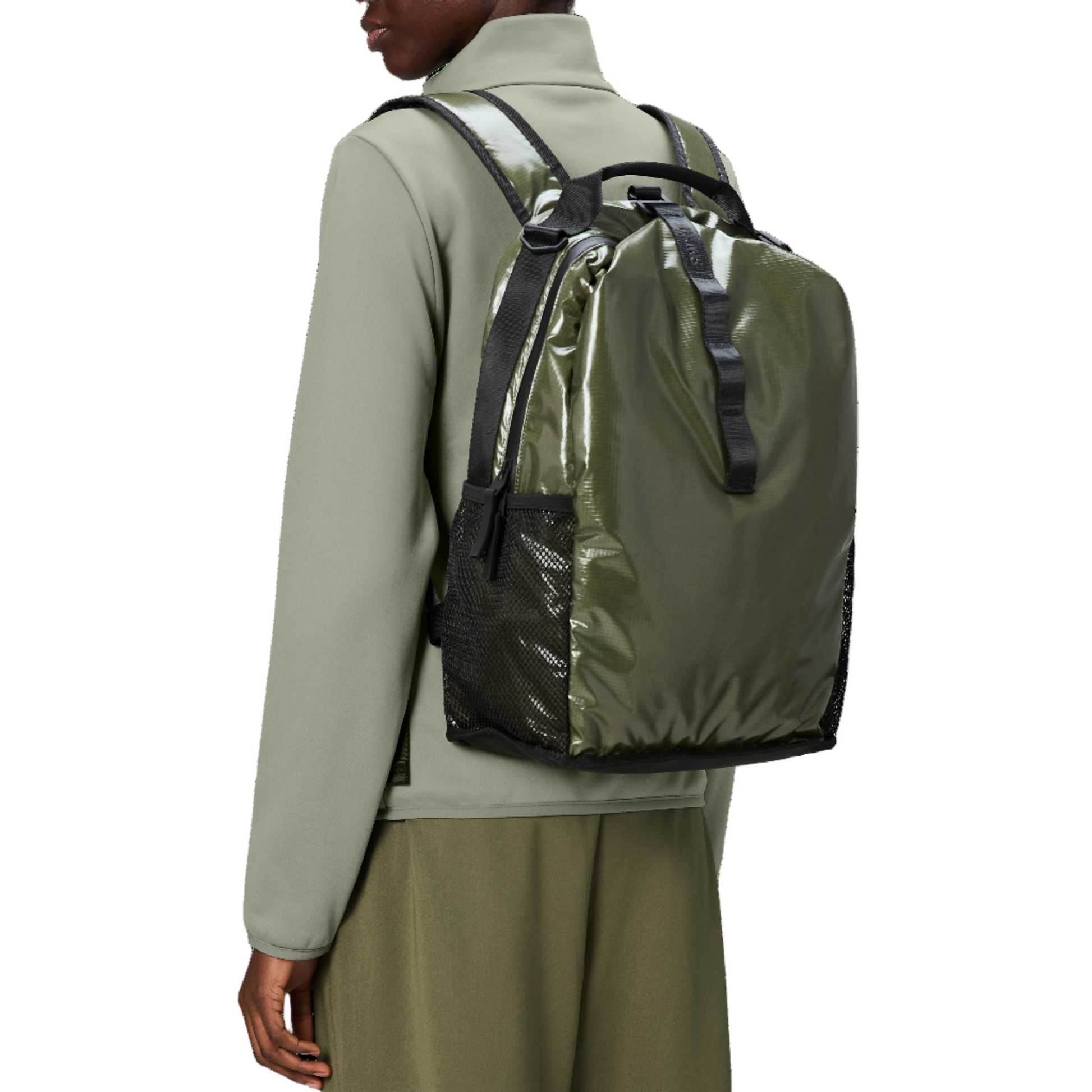 Rains Sibu Clip Front Backpack in Marsh