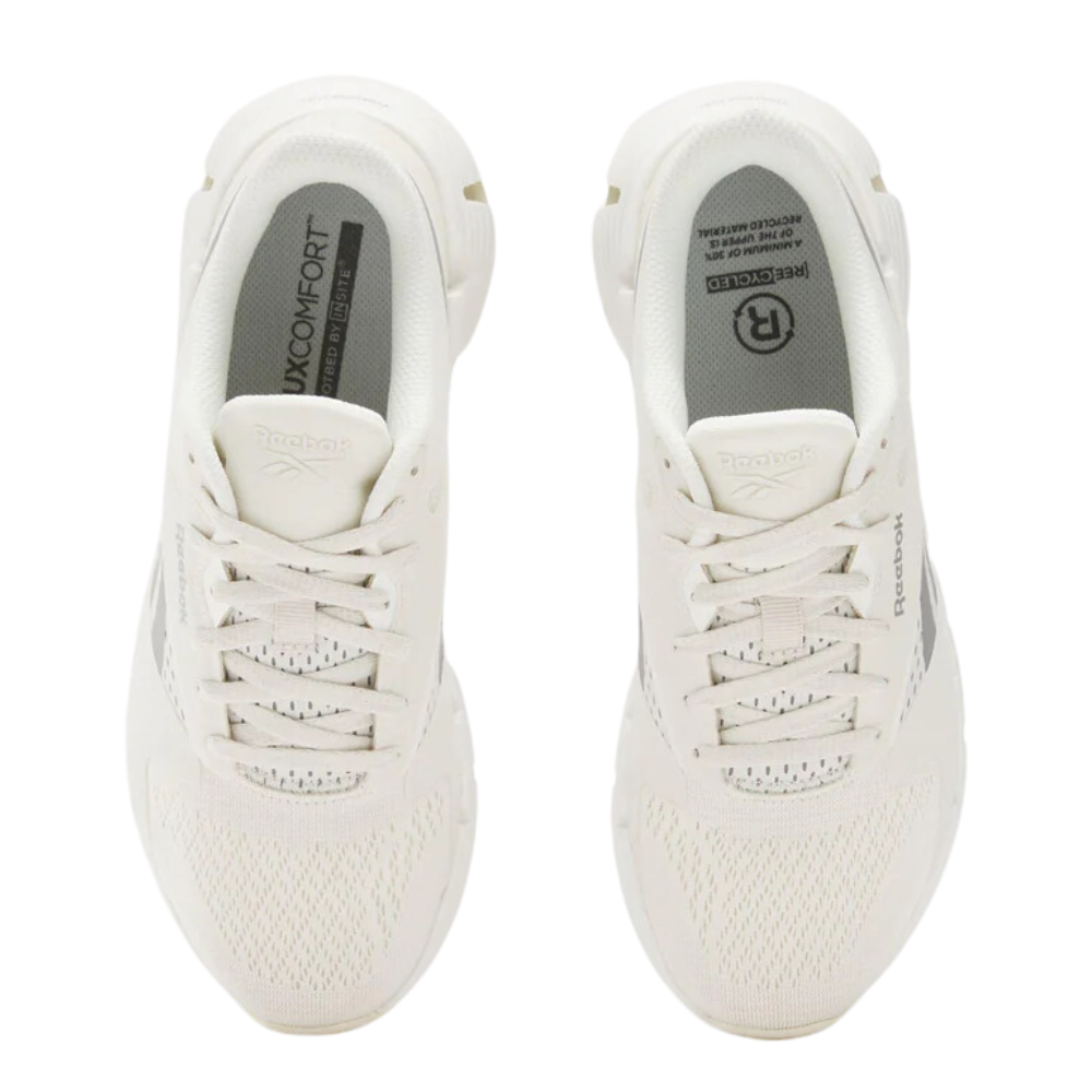 Reebok Women's Zig Dynamica 5 in Alabaster/Chalk/Grey 3
