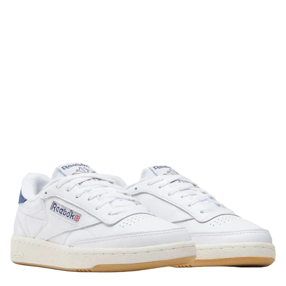 Reebok Women's Club C 85 Vintage in White/Batik Blue/Chalk