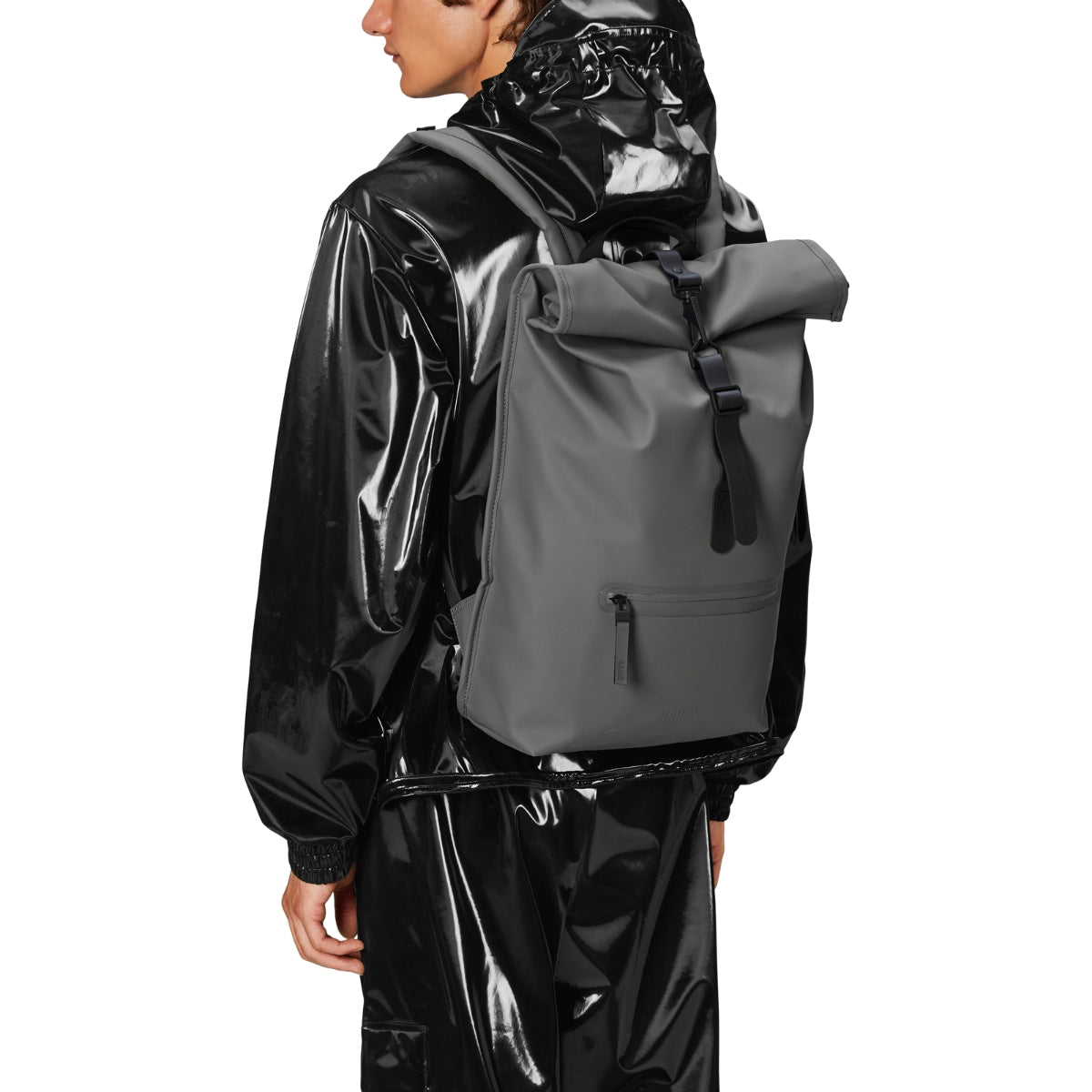 Rains Rolltop Rucksack in Grey