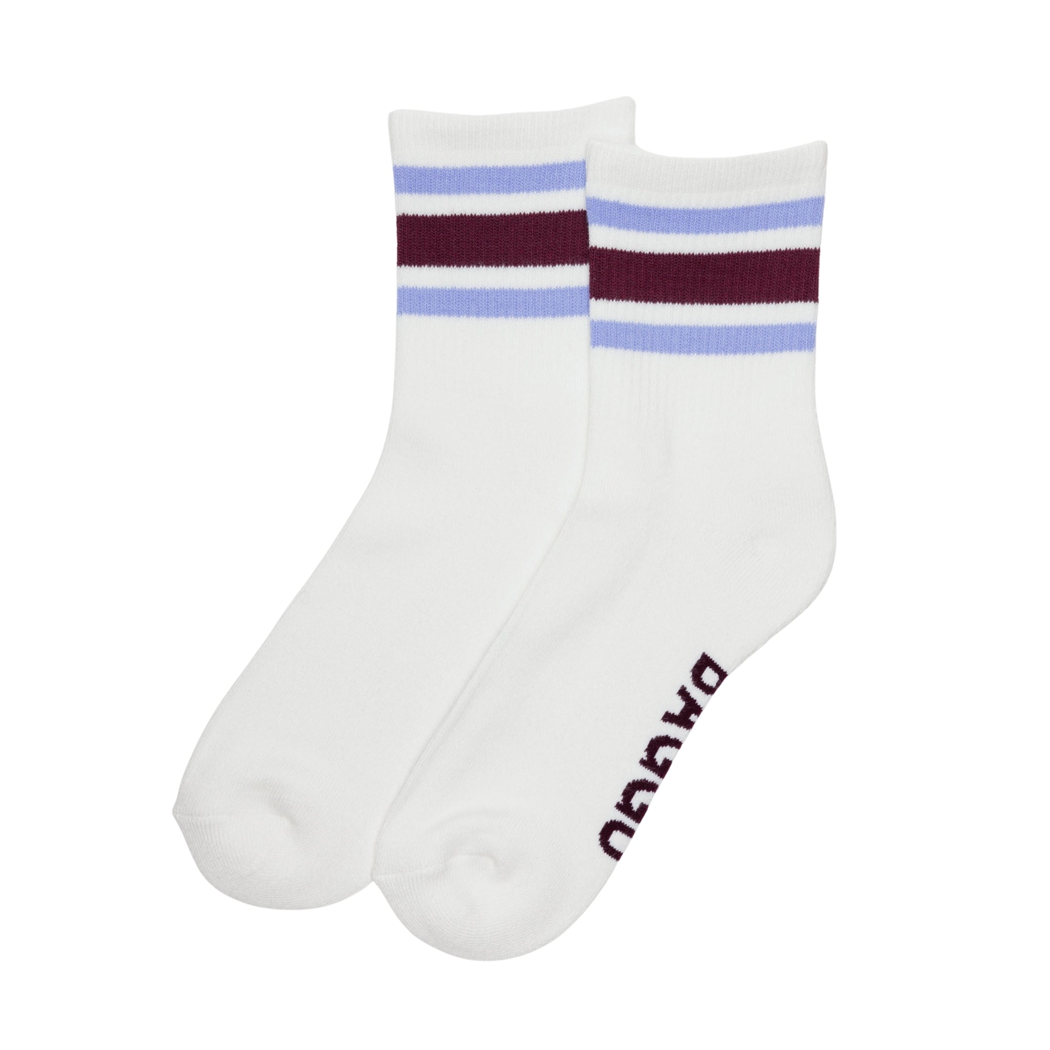 Baggu Ribbed Sock in Ivory Stripe