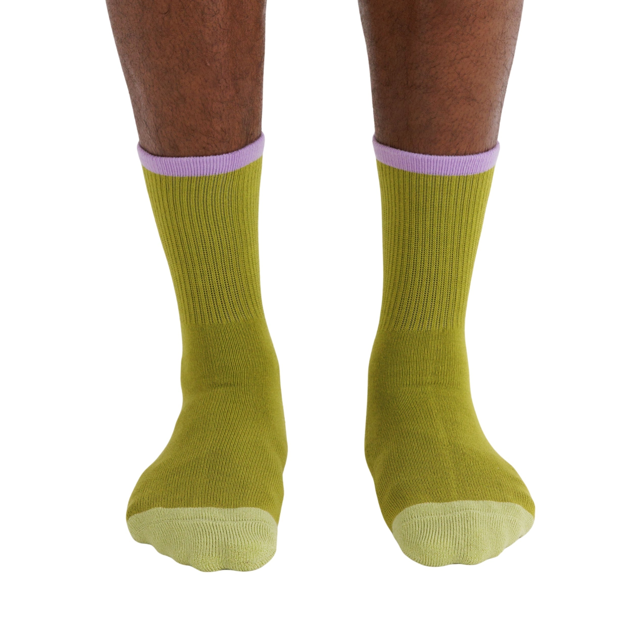 Baggu Ribbed Sock in Olive Mix