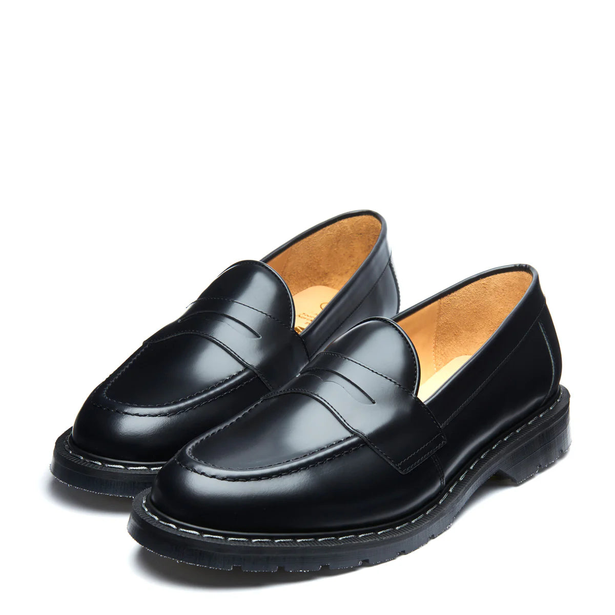 Solovair Penny Loafer in Black Hi-Shine | Getoutsideshoes Solovair Penny Loafer in Black Hi-Shine | Getoutsideshoes