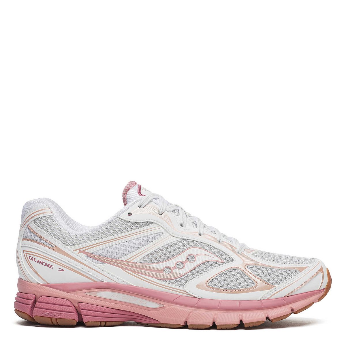 Saucony Women's ProGrid Guide 7 in White/Peach