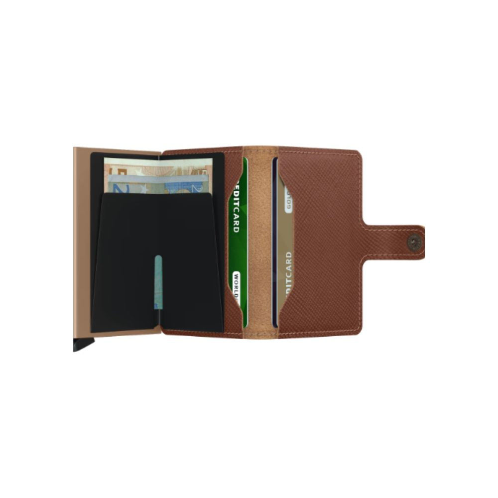 Secrid Mini Wallet Saffiano in Caramel