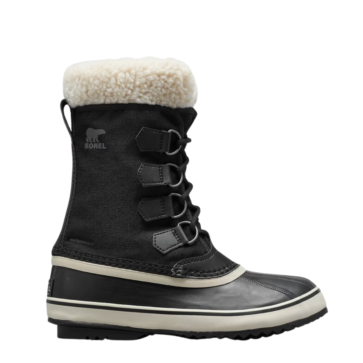 Sorel Women's Winter Carnival Waterproof Boot in Black/Stone