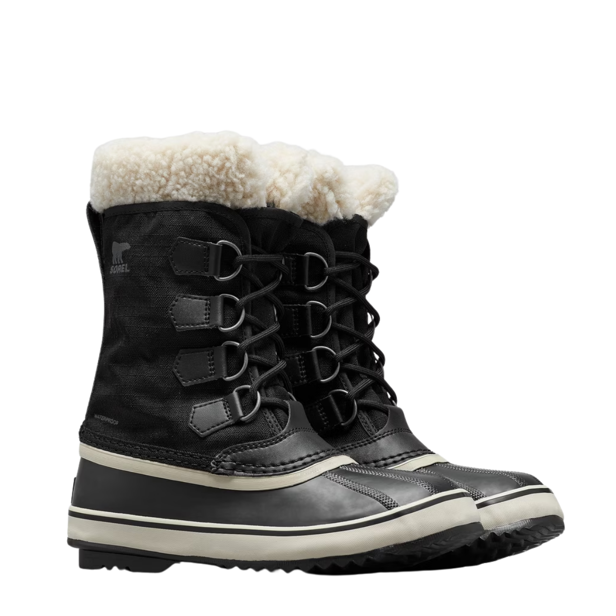 Sorel Women's Winter Carnival Waterproof Boot in Black/Stone