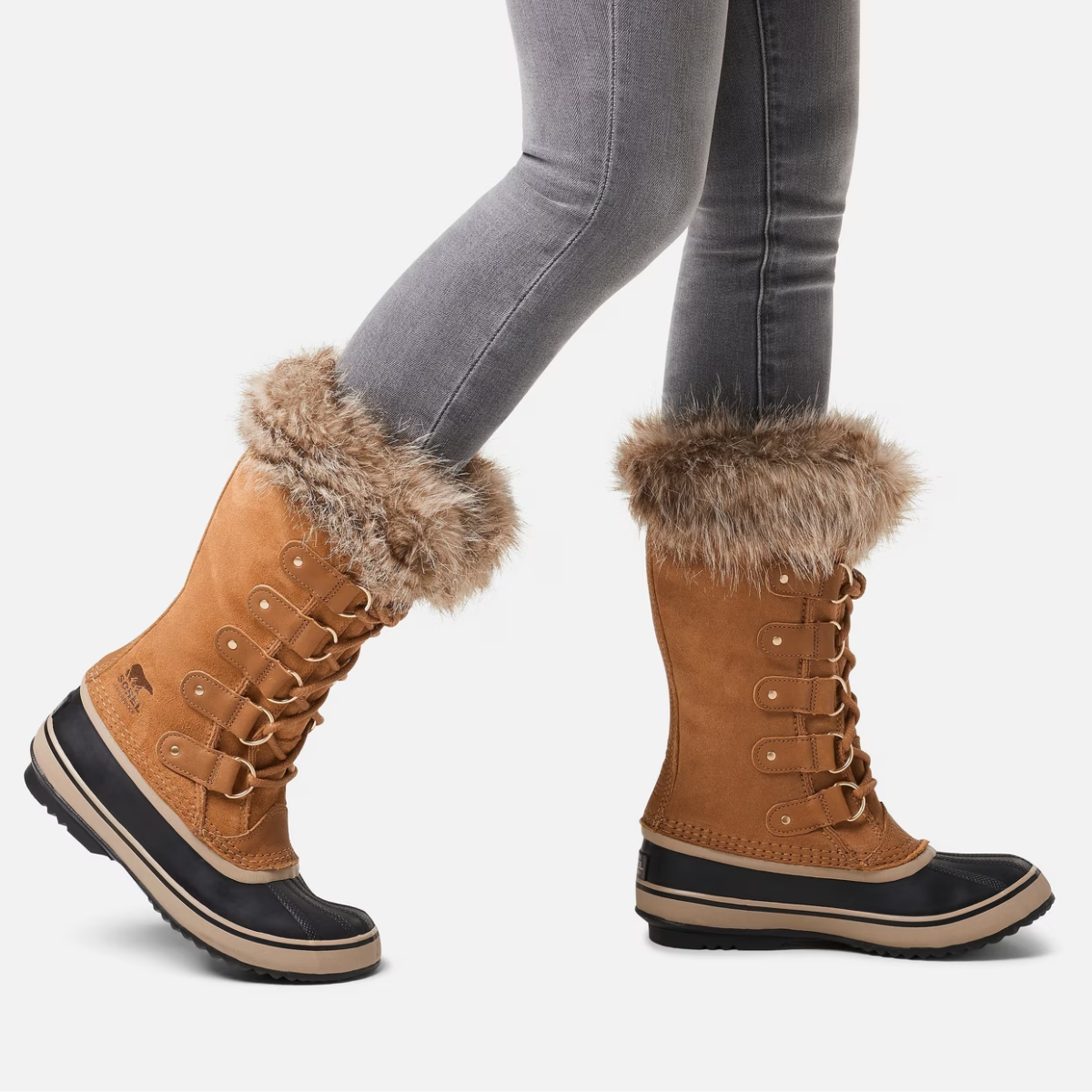 Sorel Women's Joan of Arctic Waterproof Boot in Camel Brown/Black