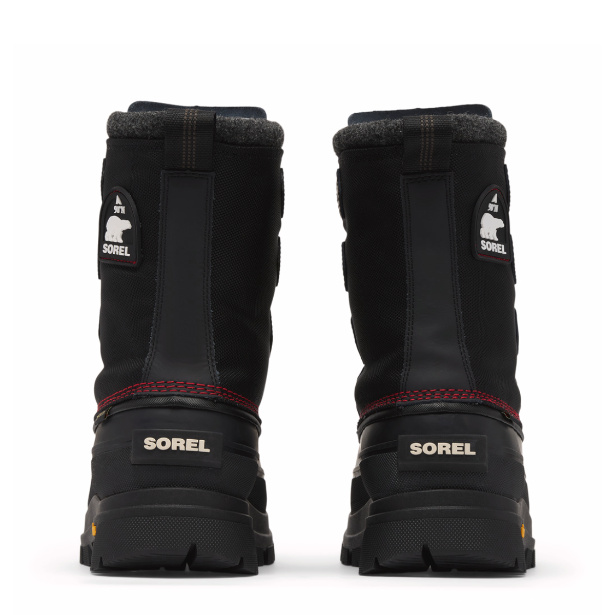 Sorel Men's Caribou Horizon GTX in Black/Bright Red