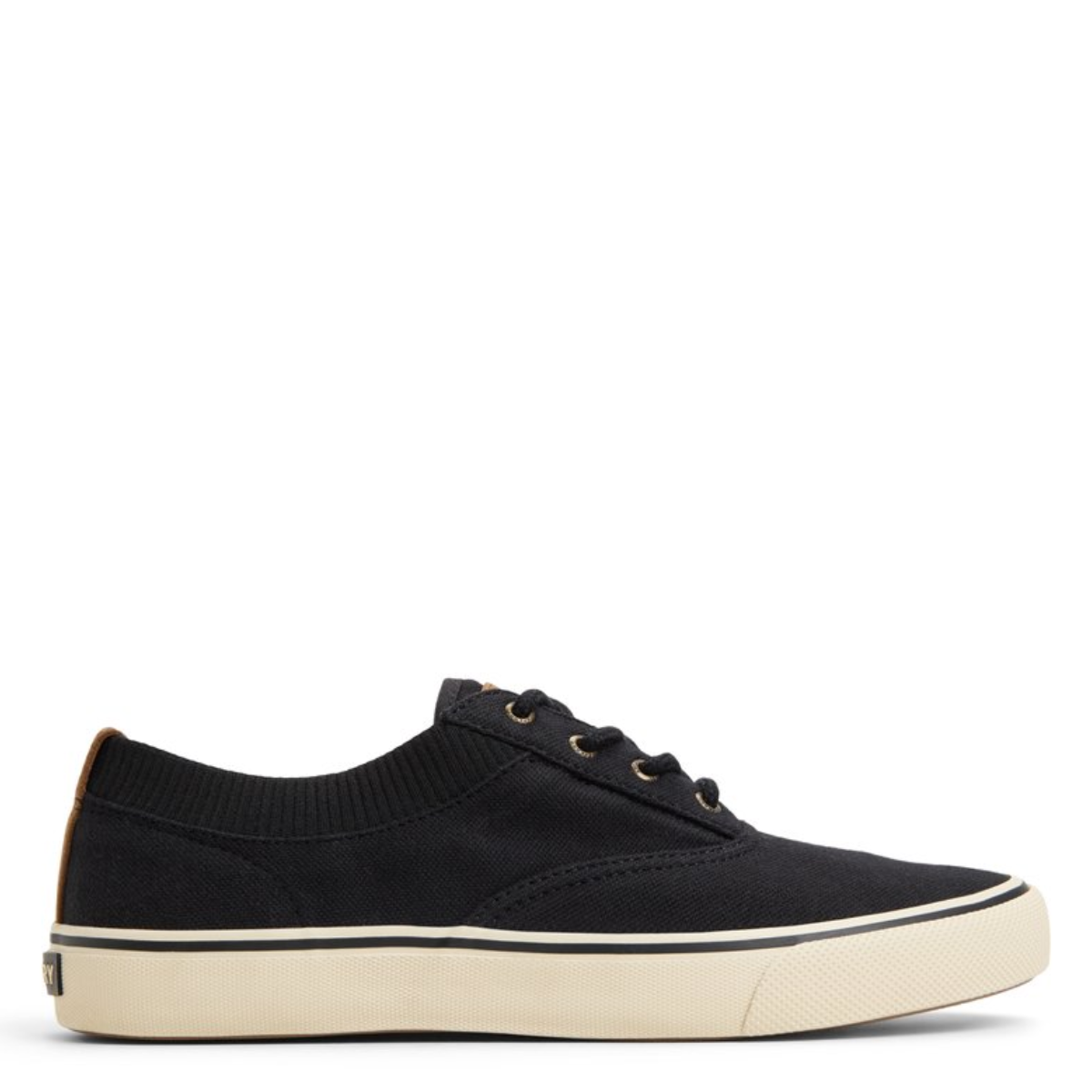 Sperry Men's Striper II Knit Sneaker in Black