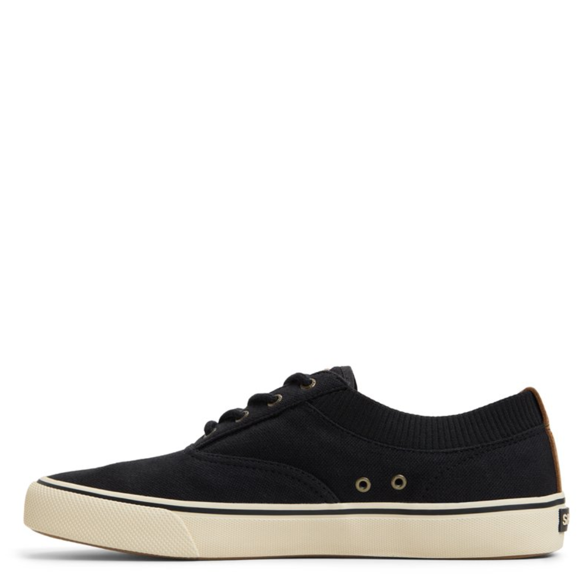 Sperry Men's Striper II Knit Sneaker in Black