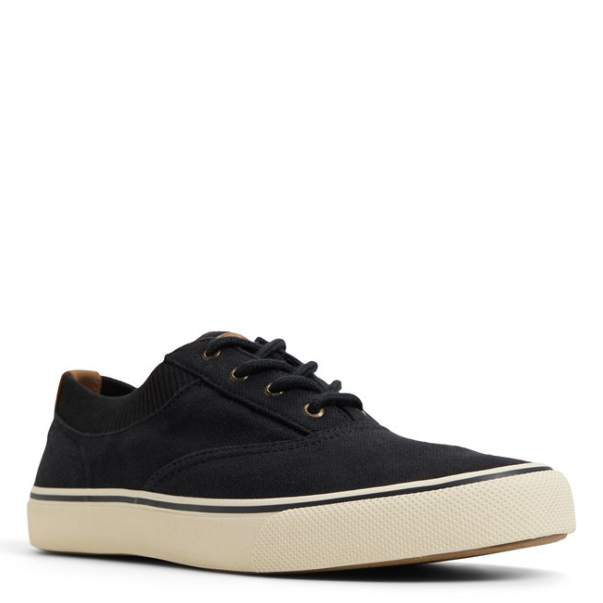 Sperry Men's Striper II Knit Sneaker in Black