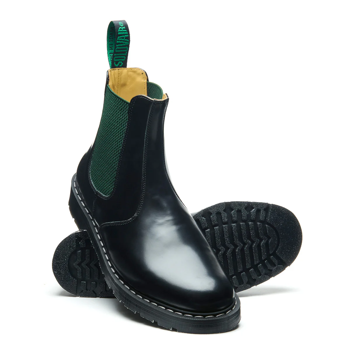 Solovair Dealer Boot in Green & Black