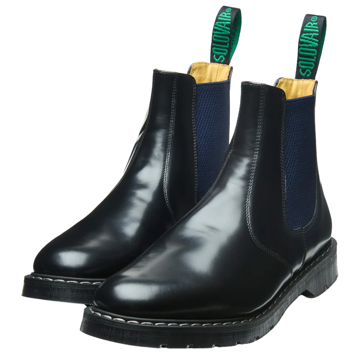 Solovair Dealer Boot in Navy Blue & Black