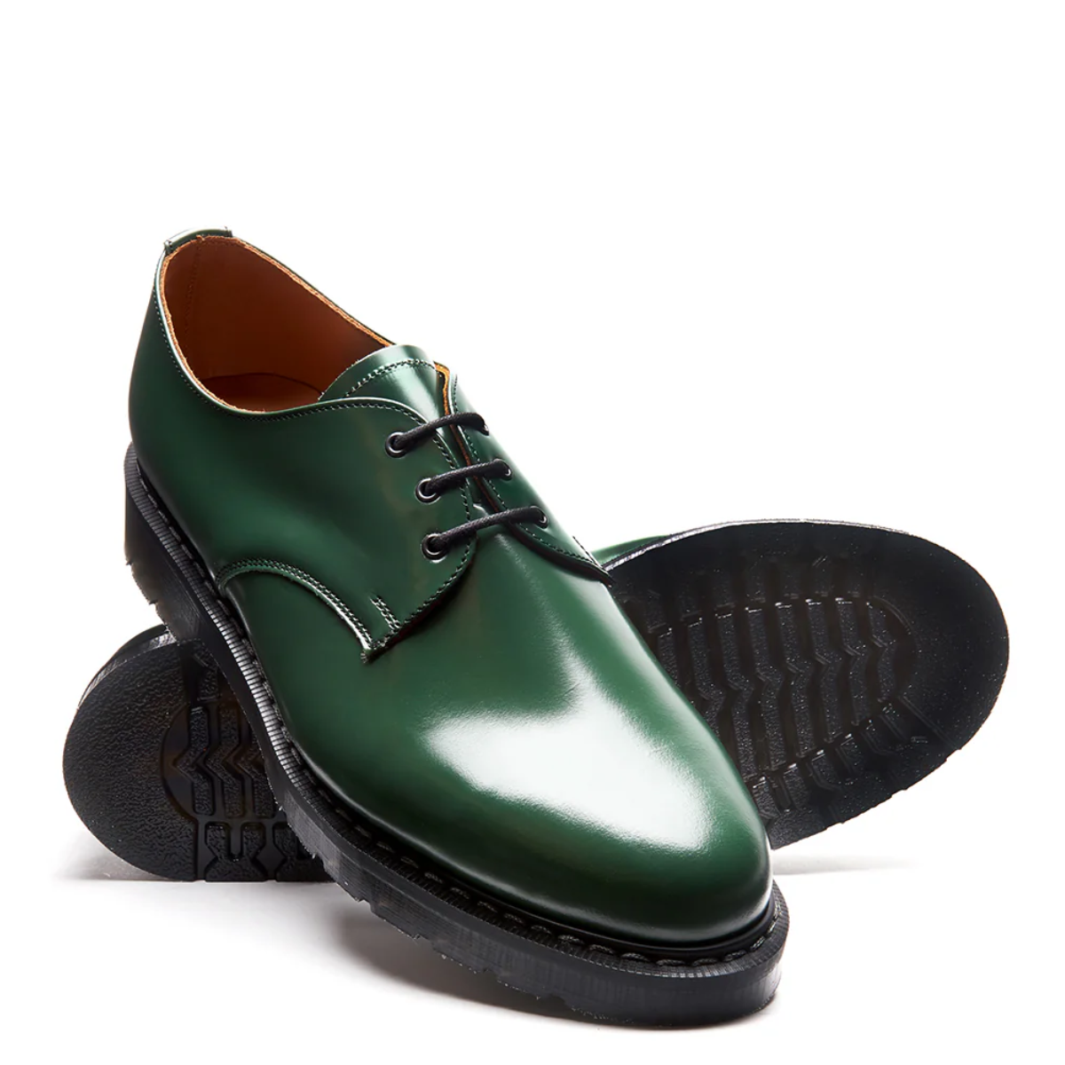 Solovair Gibson Shoe in Green Hi-Shine
