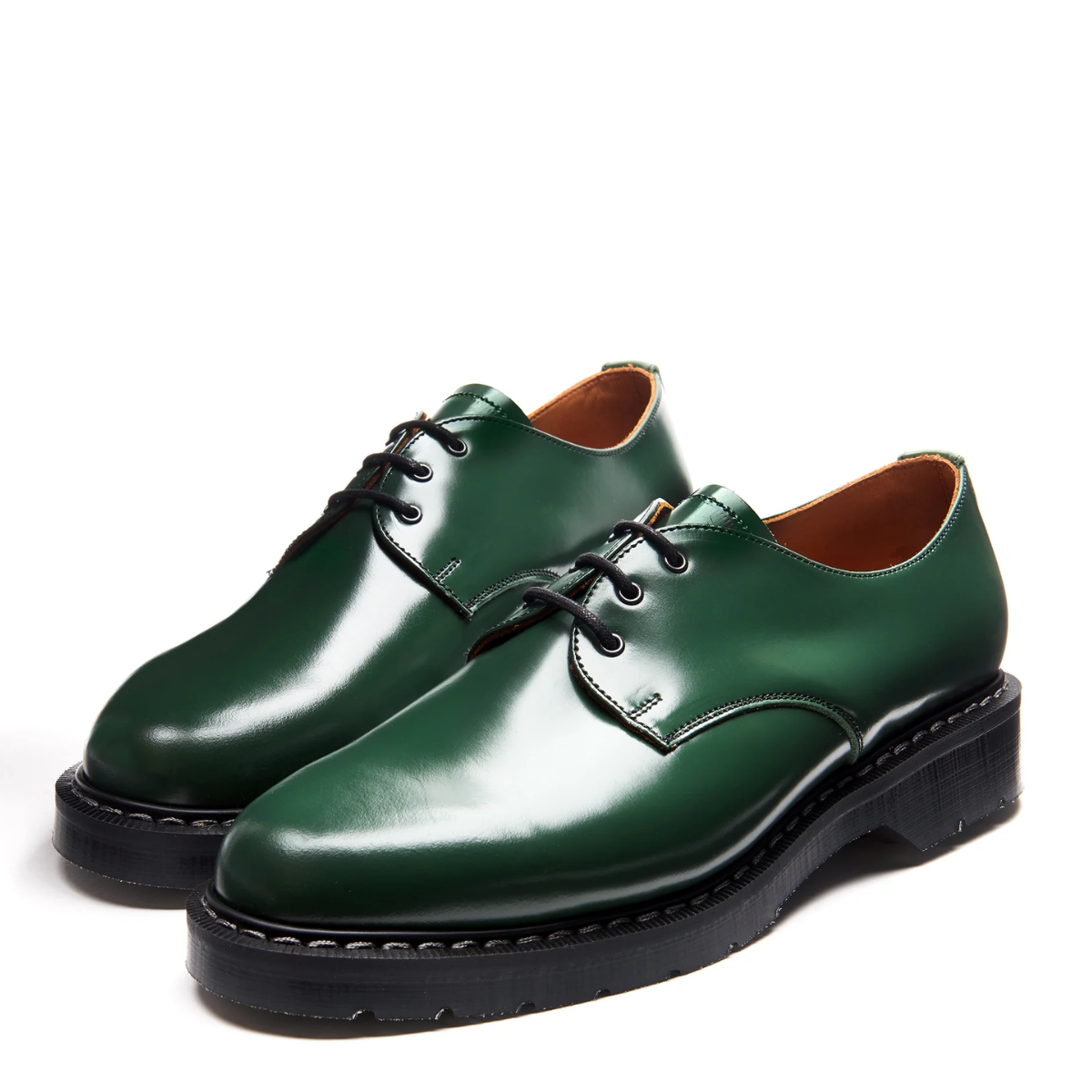 Solovair Gibson Shoe in Green Hi-Shine